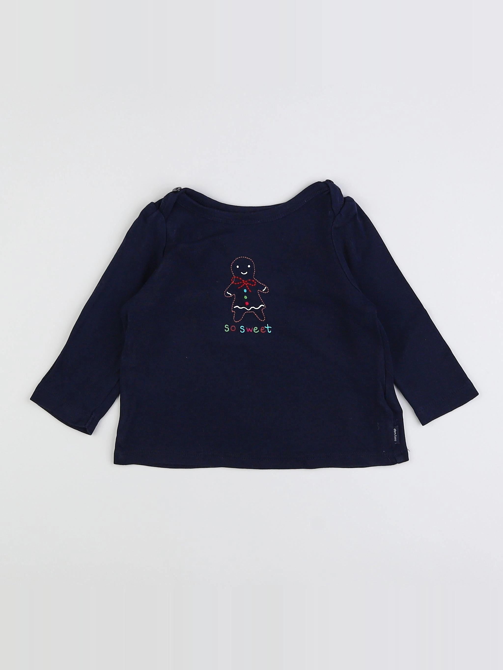 GAP - tee-shirt bleu - 6/12 mois