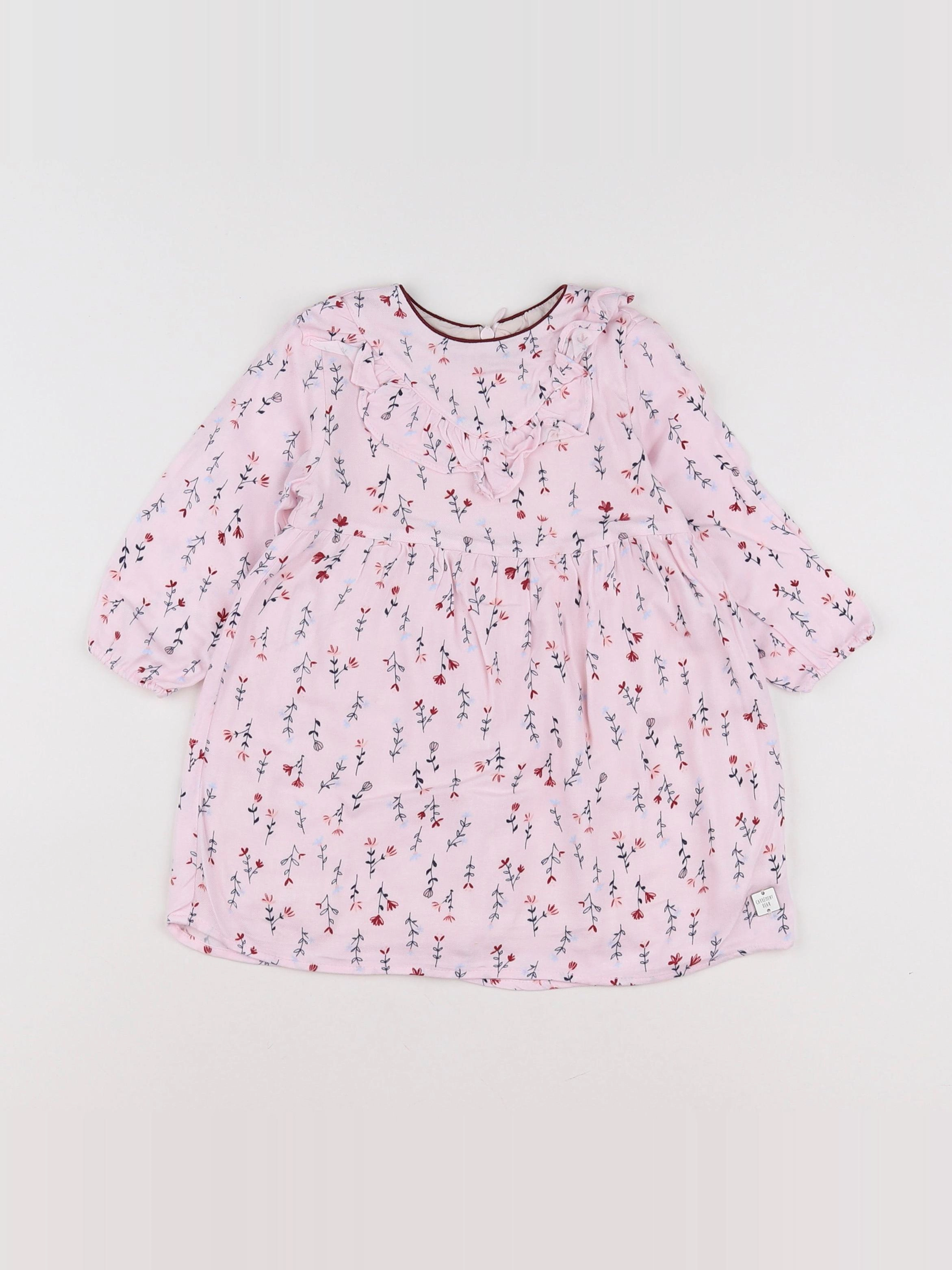 Carrément Beau - robe rose - 12 mois