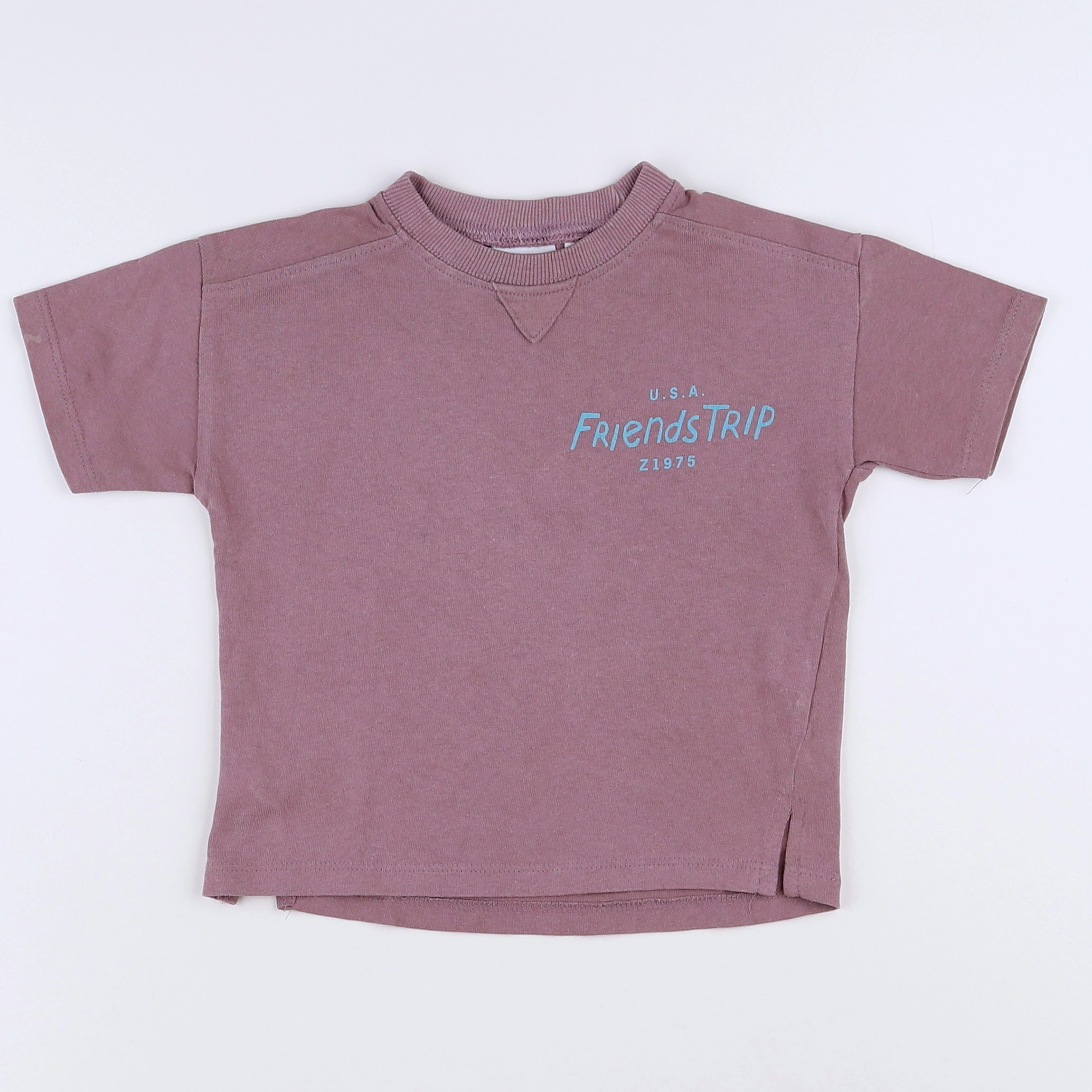 Zara - tee-shirt imprimé au dos violet - 9/12 mois