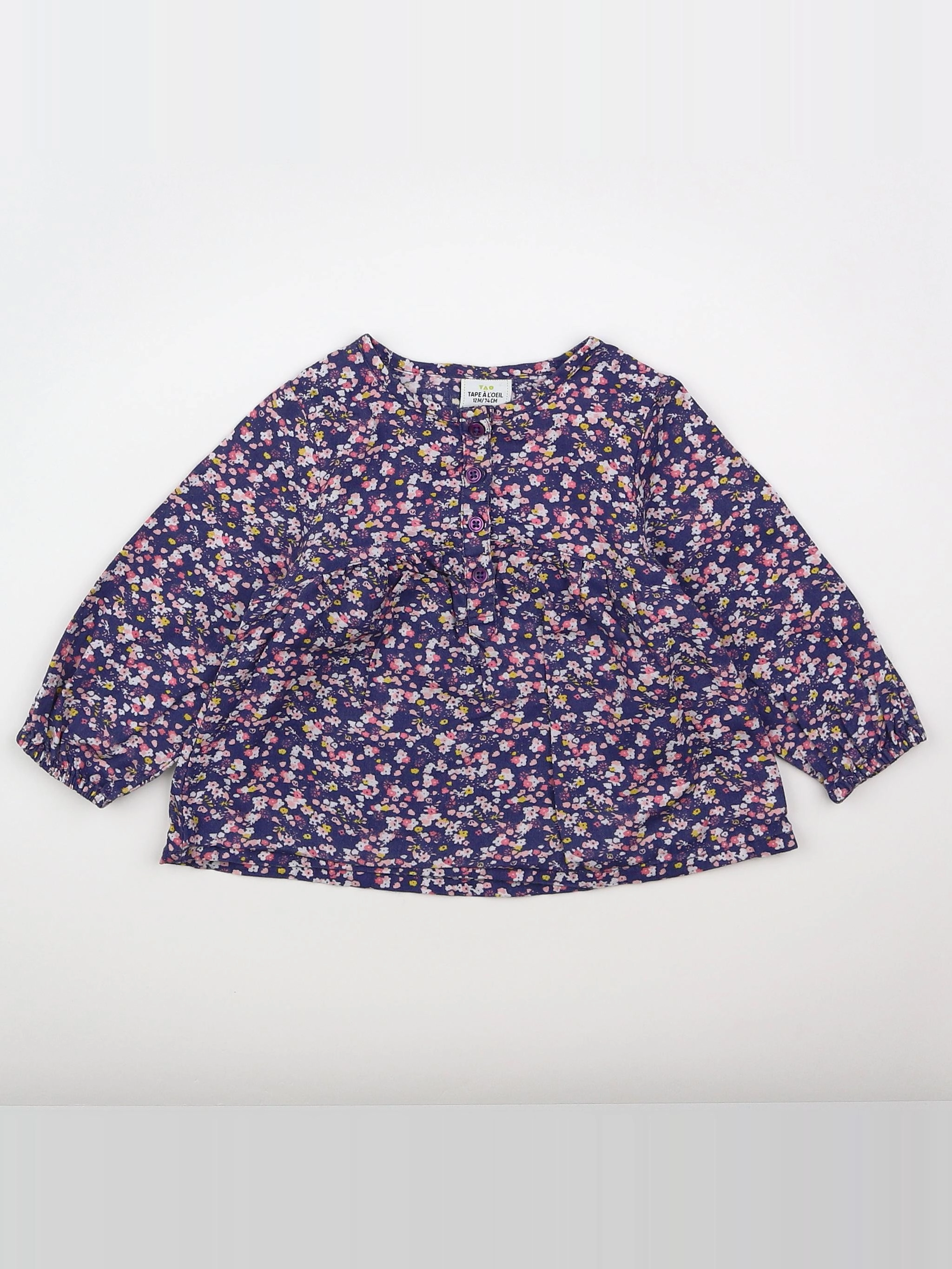 Tape à l'oeil - blouse violet - 12 mois