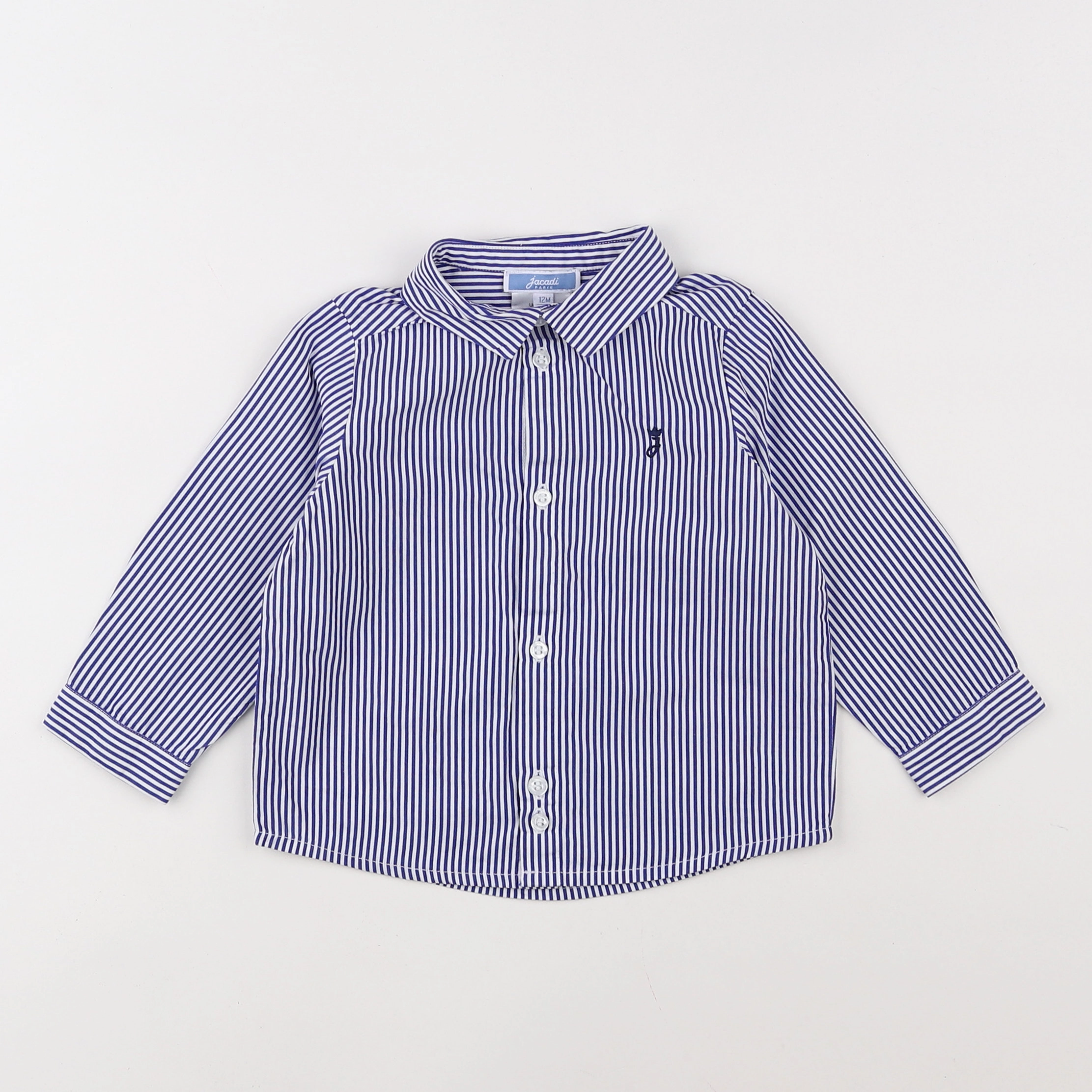 Jacadi - chemise bleu, blanc - 12 mois
