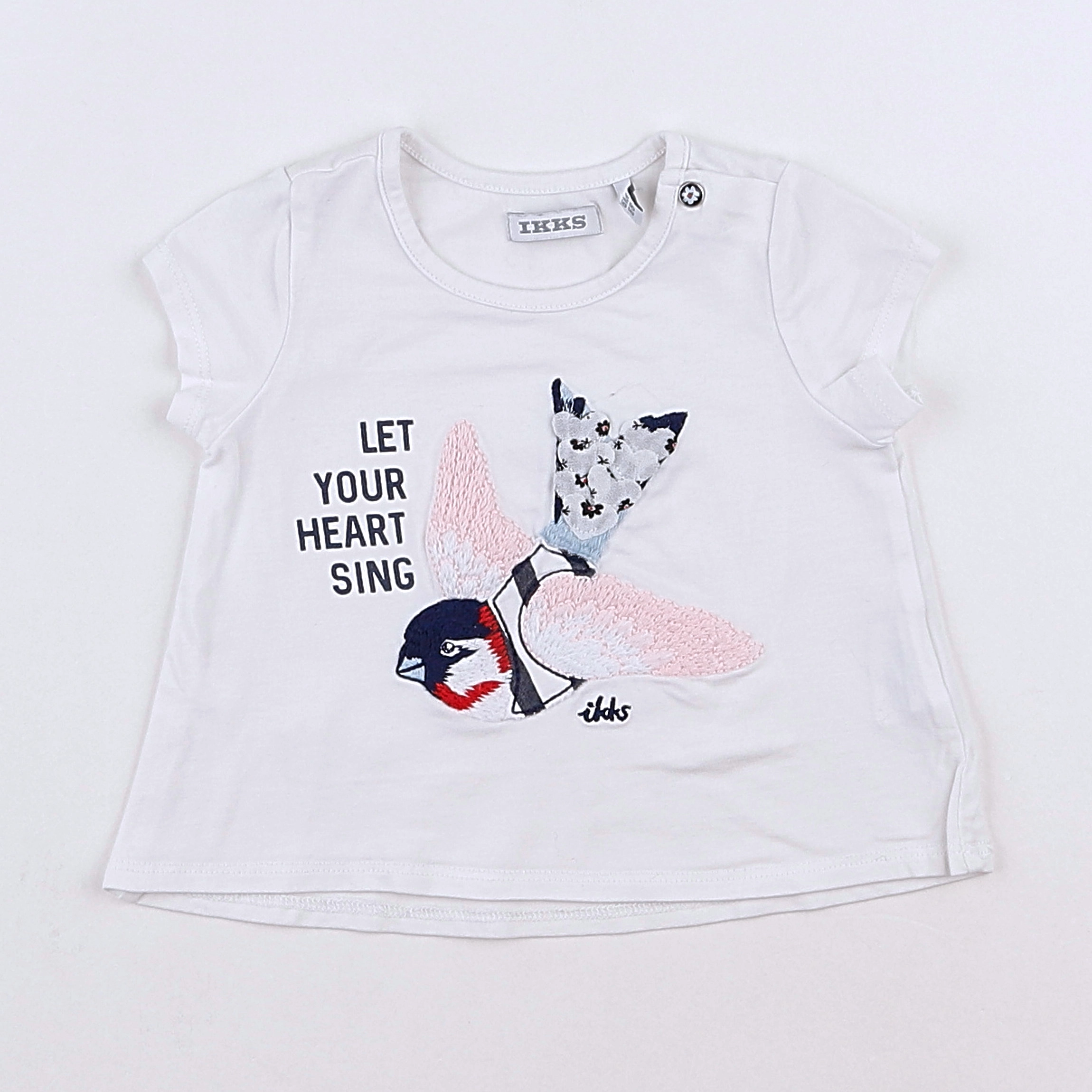 IKKS - tee-shirt blanc - 6 mois