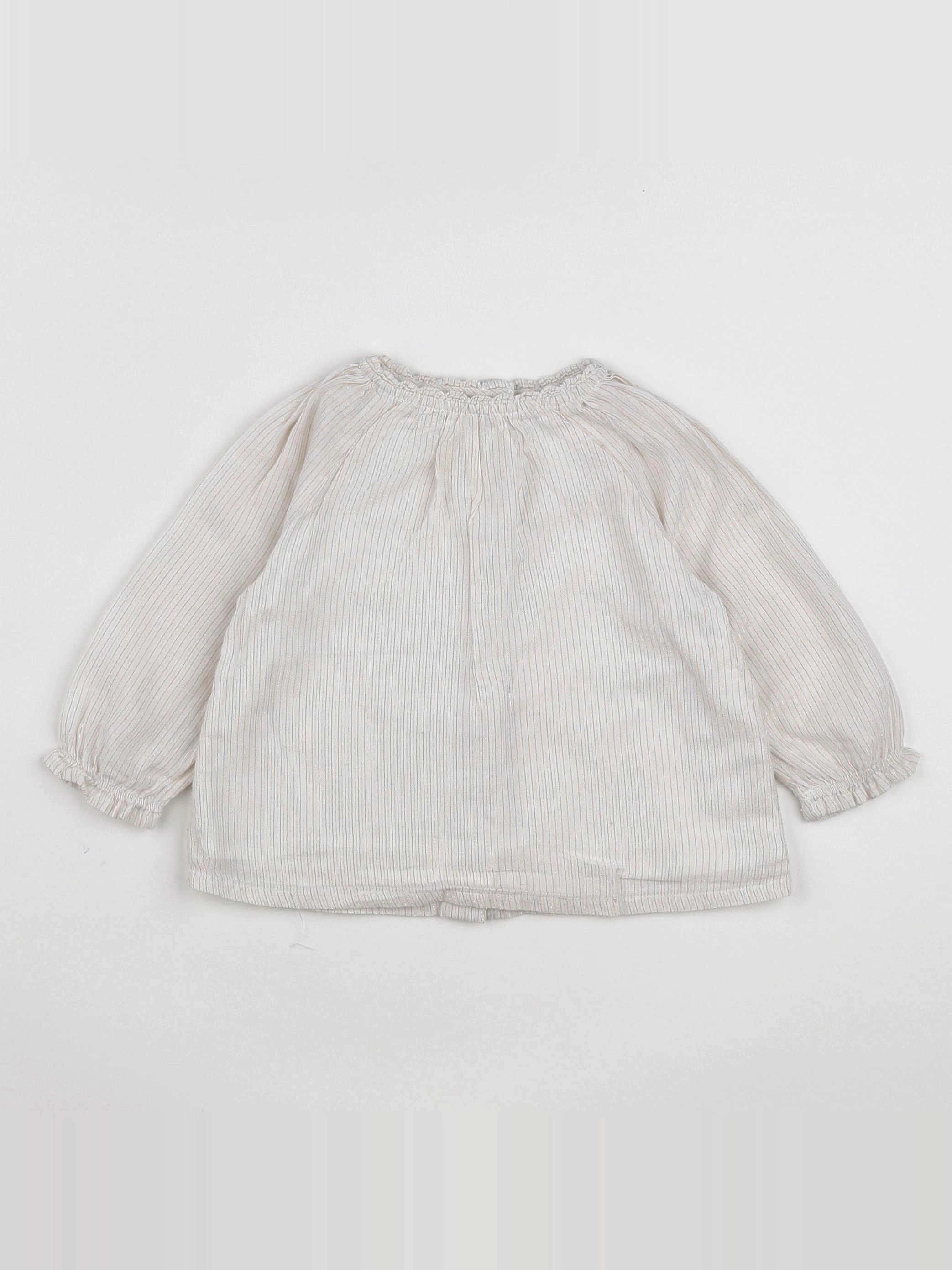 Tape à l'oeil - blouse blanc, or - 12 mois