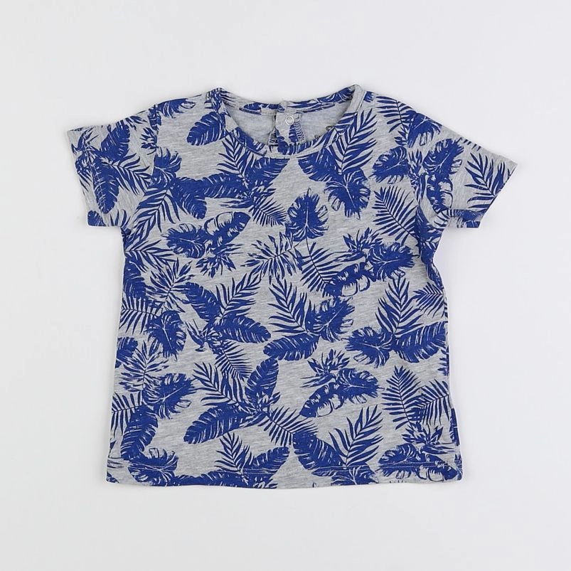 La Redoute - tee-shirt bleu, gris - 6 mois