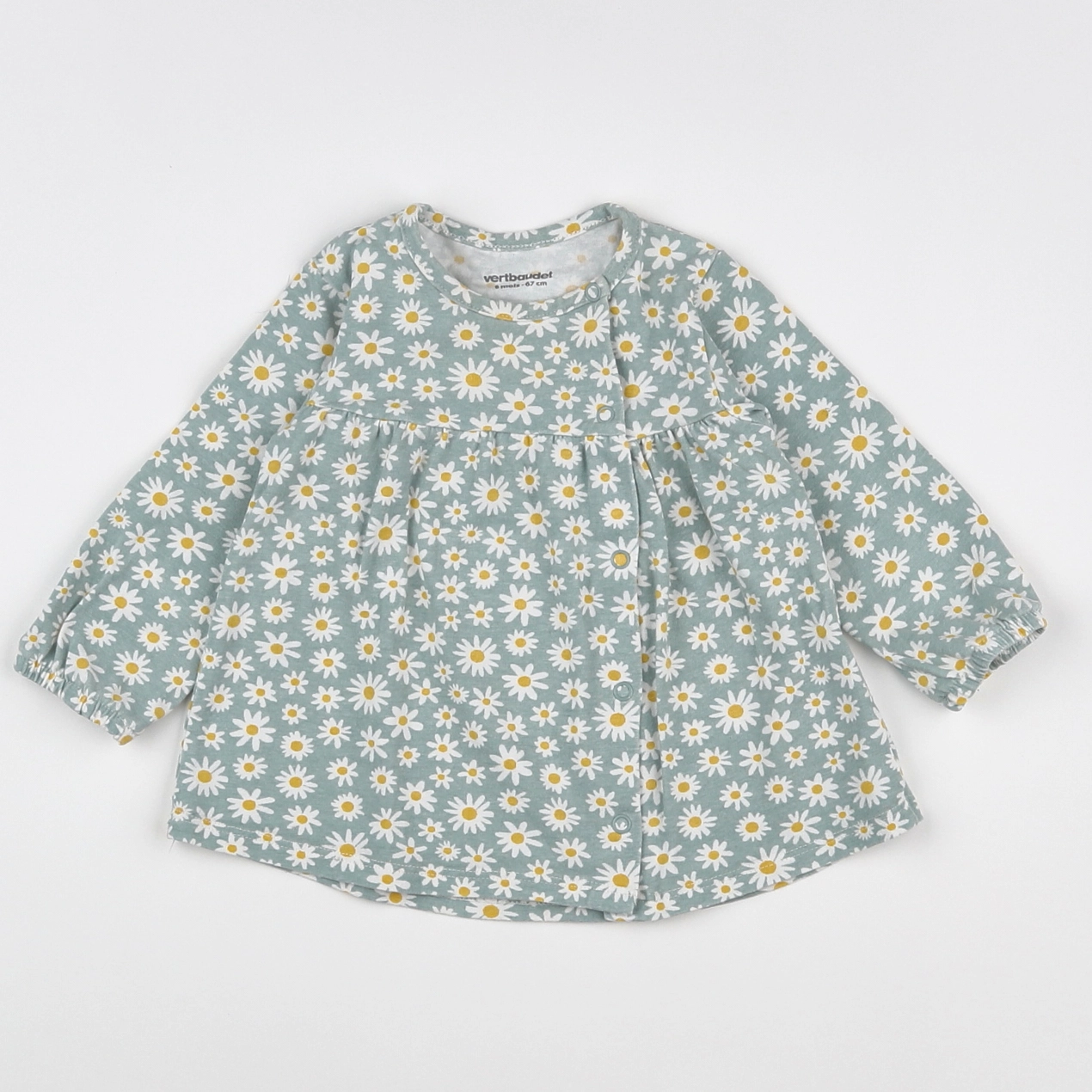 Vertbaudet - robe vert - 6 mois