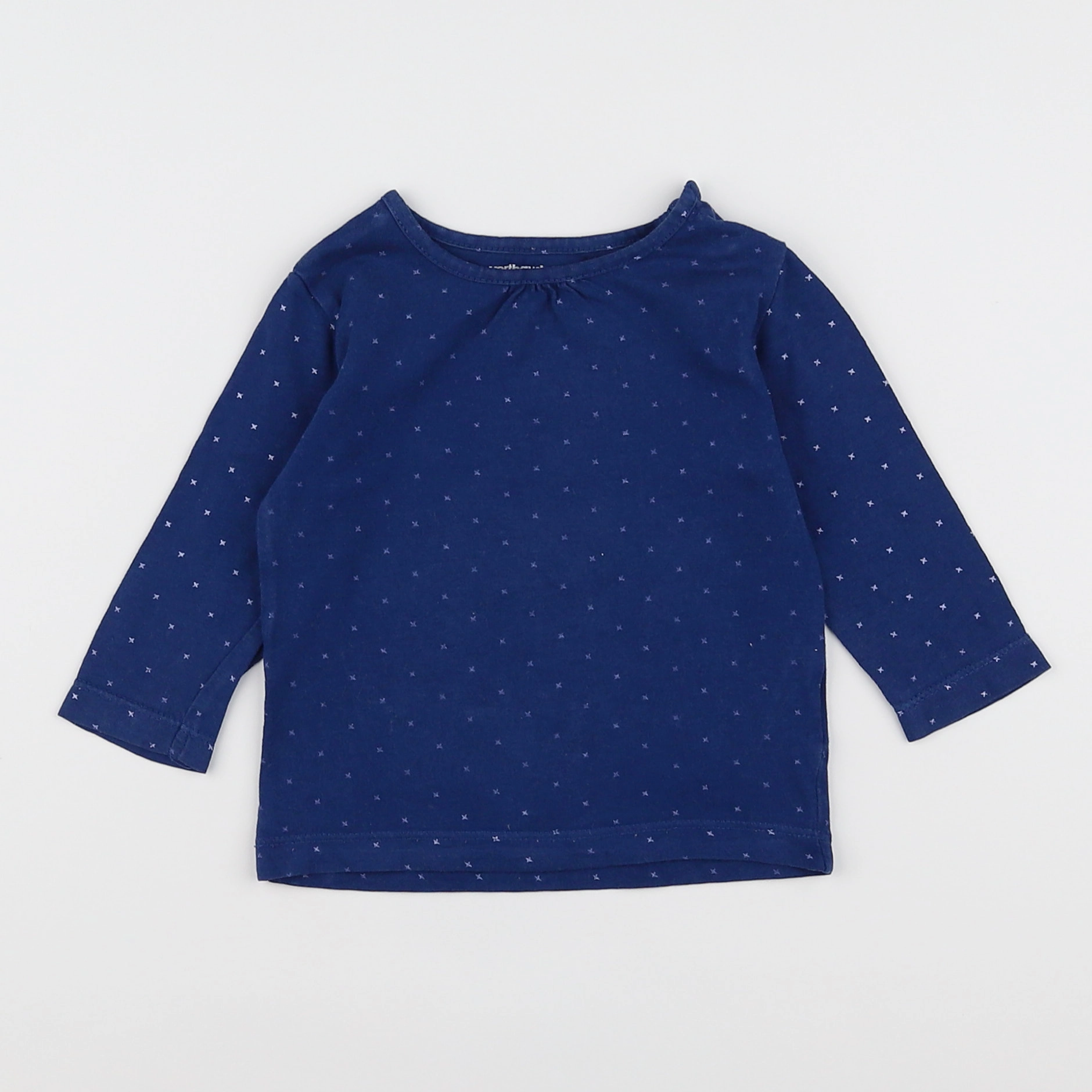 Vertbaudet - tee-shirt bleu - 9 mois
