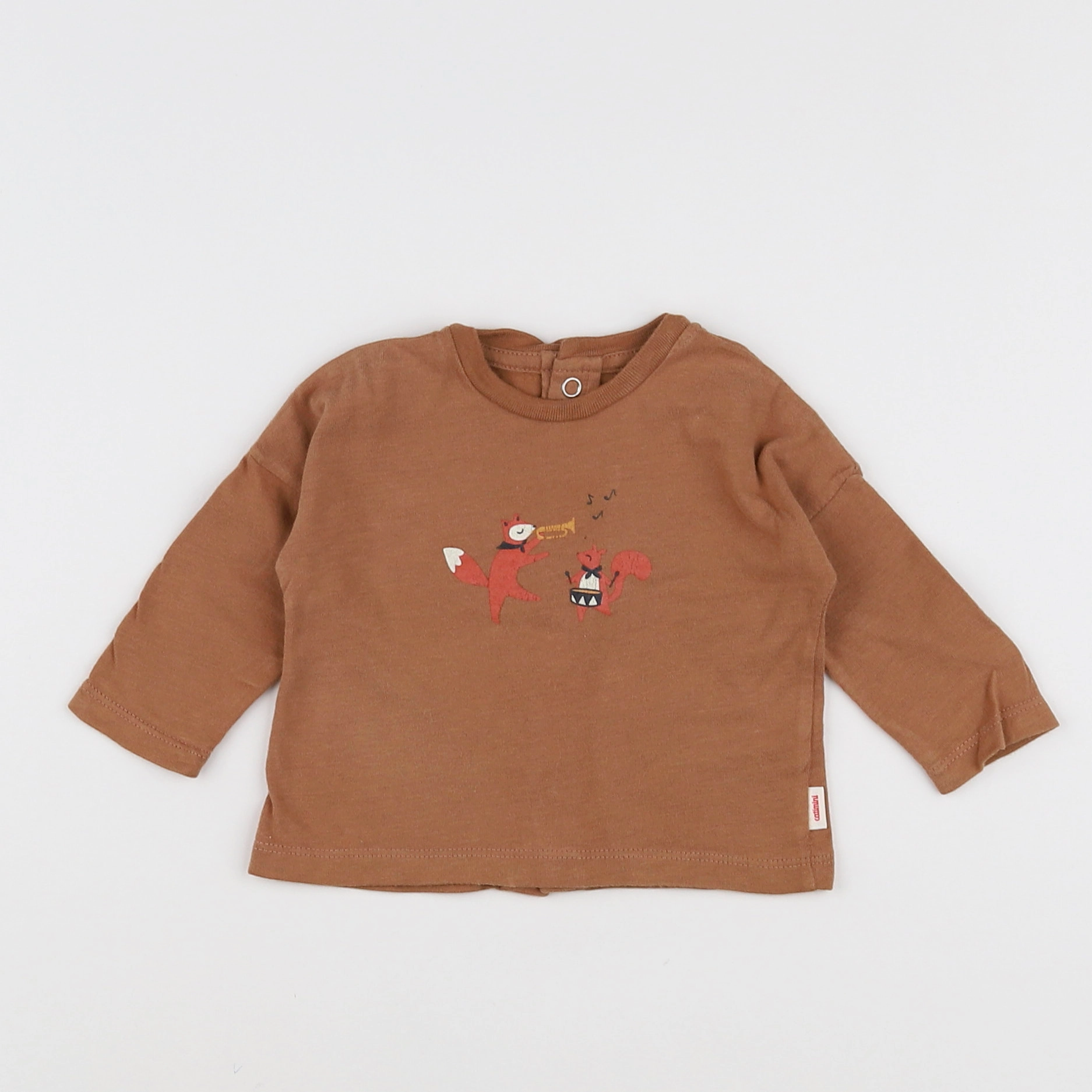 Catimini - tee-shirt marron - 3 mois