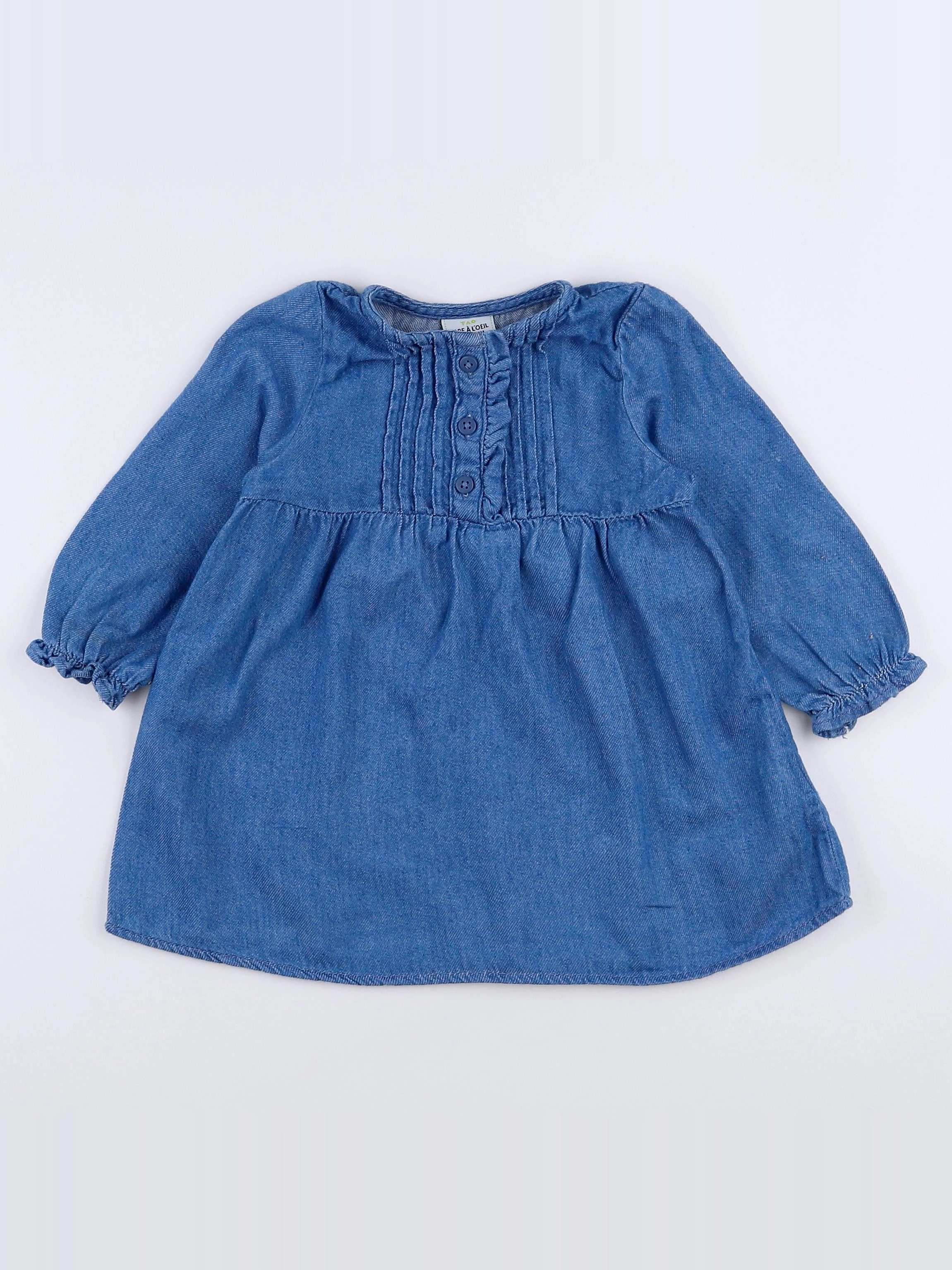 Tape à l'oeil - robe bleu - 12 mois