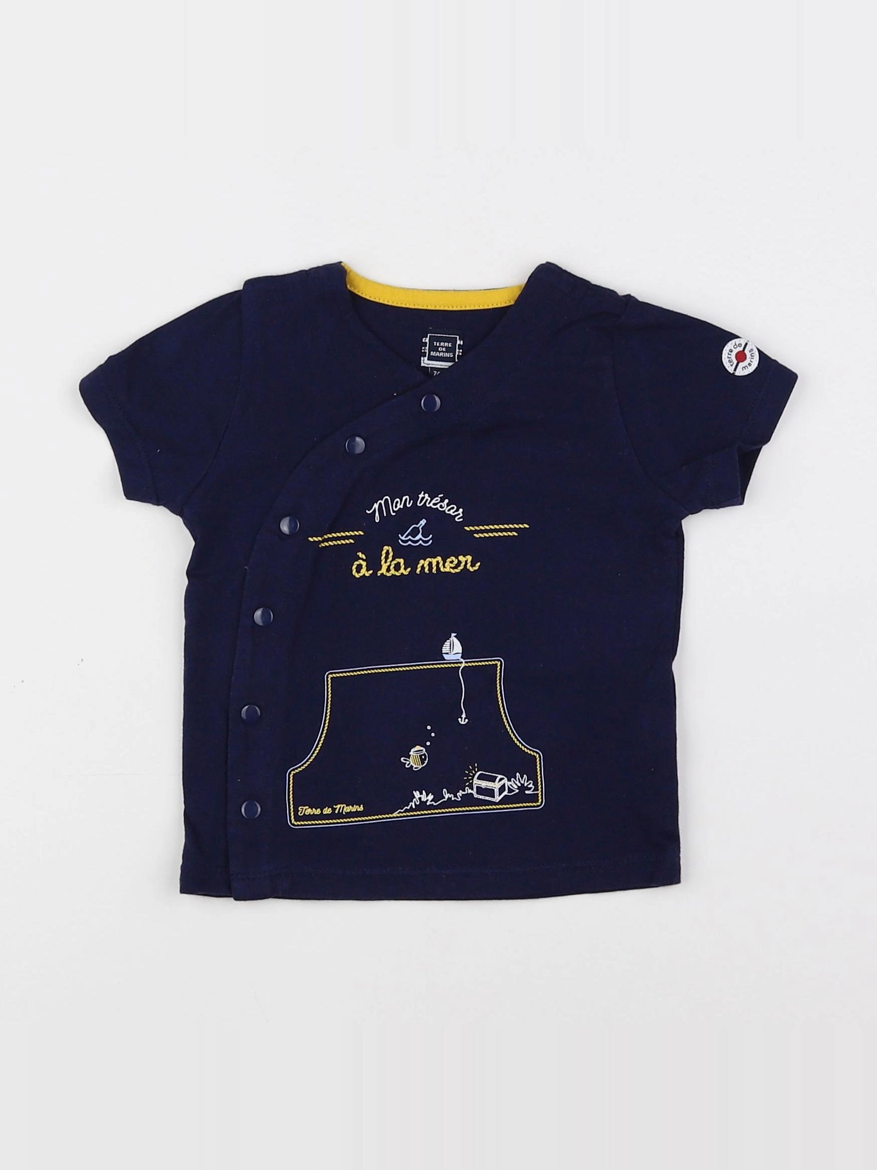 Terre de marins - tee-shirt bleu - 12 mois