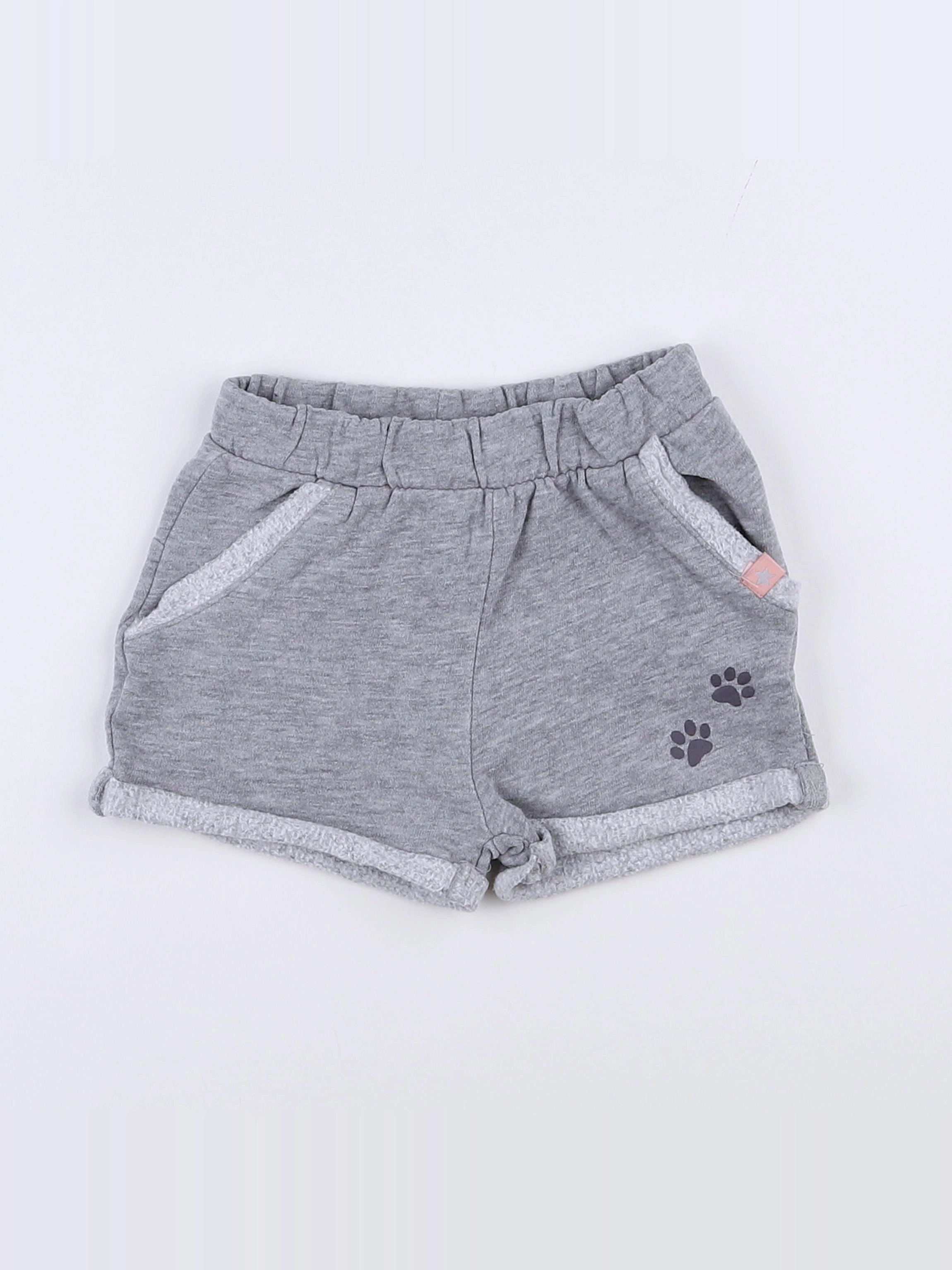 Vertbaudet - short gris - 9 mois