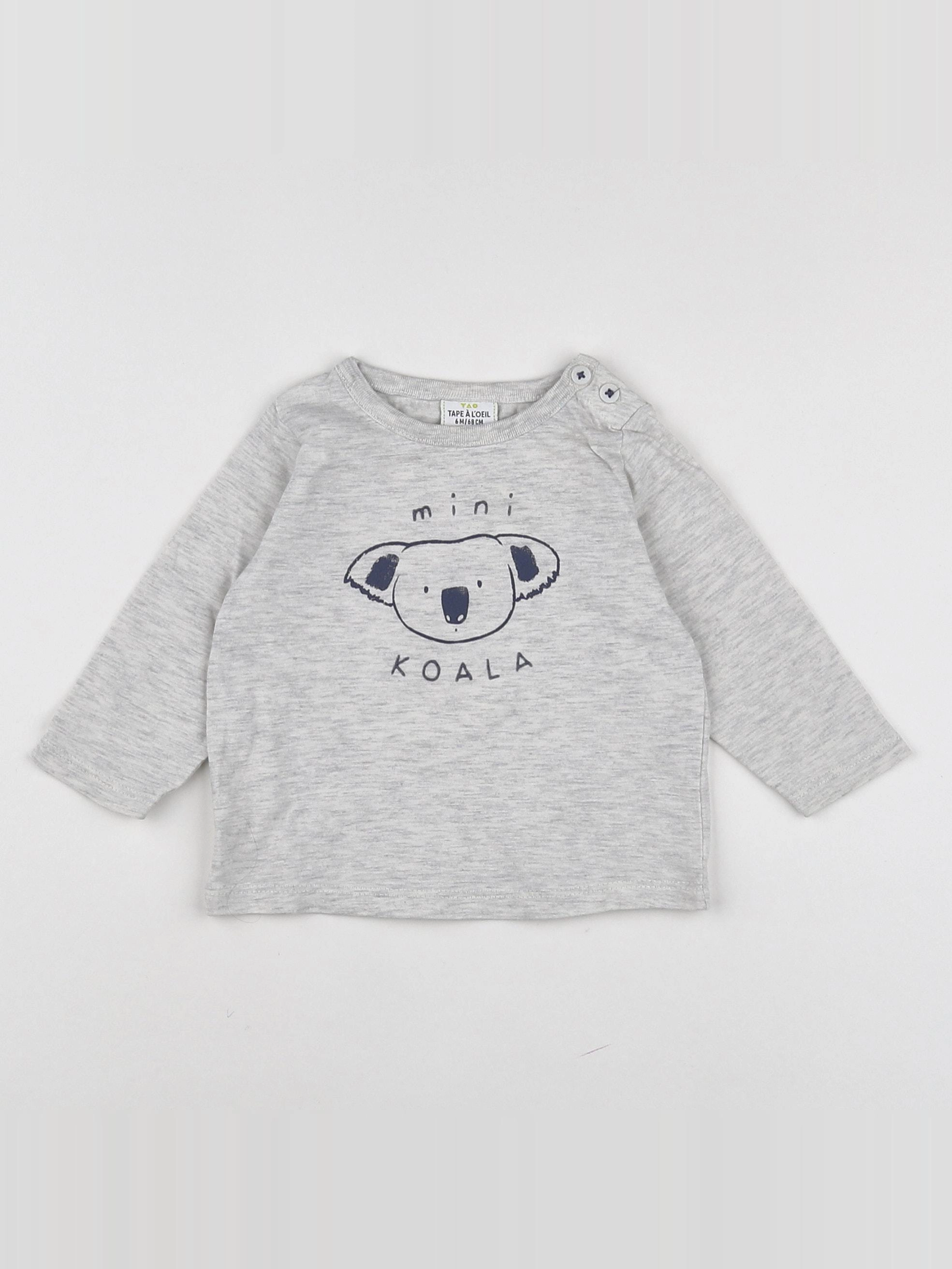 Tape à l'oeil - tee-shirt gris - 6 mois