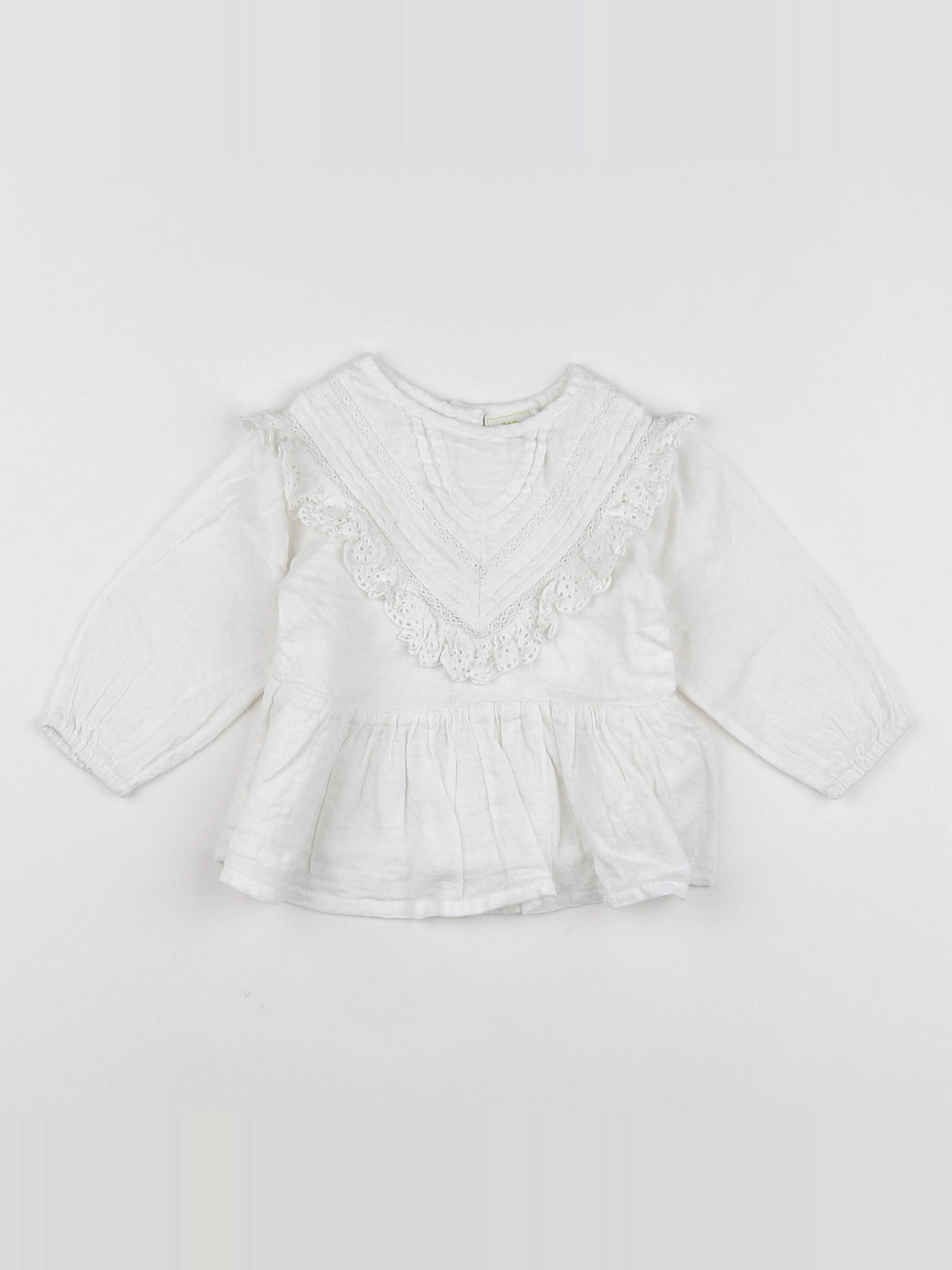 Tape à l'oeil - blouse blanc - 12 mois