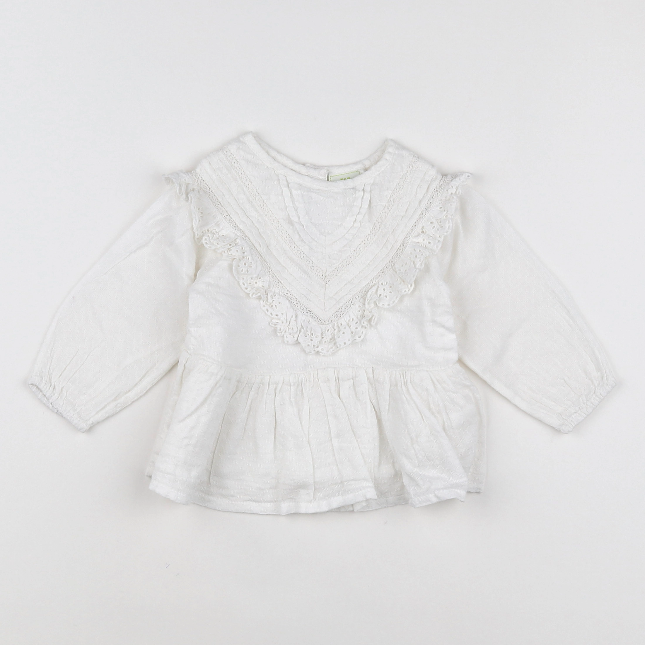 Tape à l'oeil - blouse blanc - 12 mois