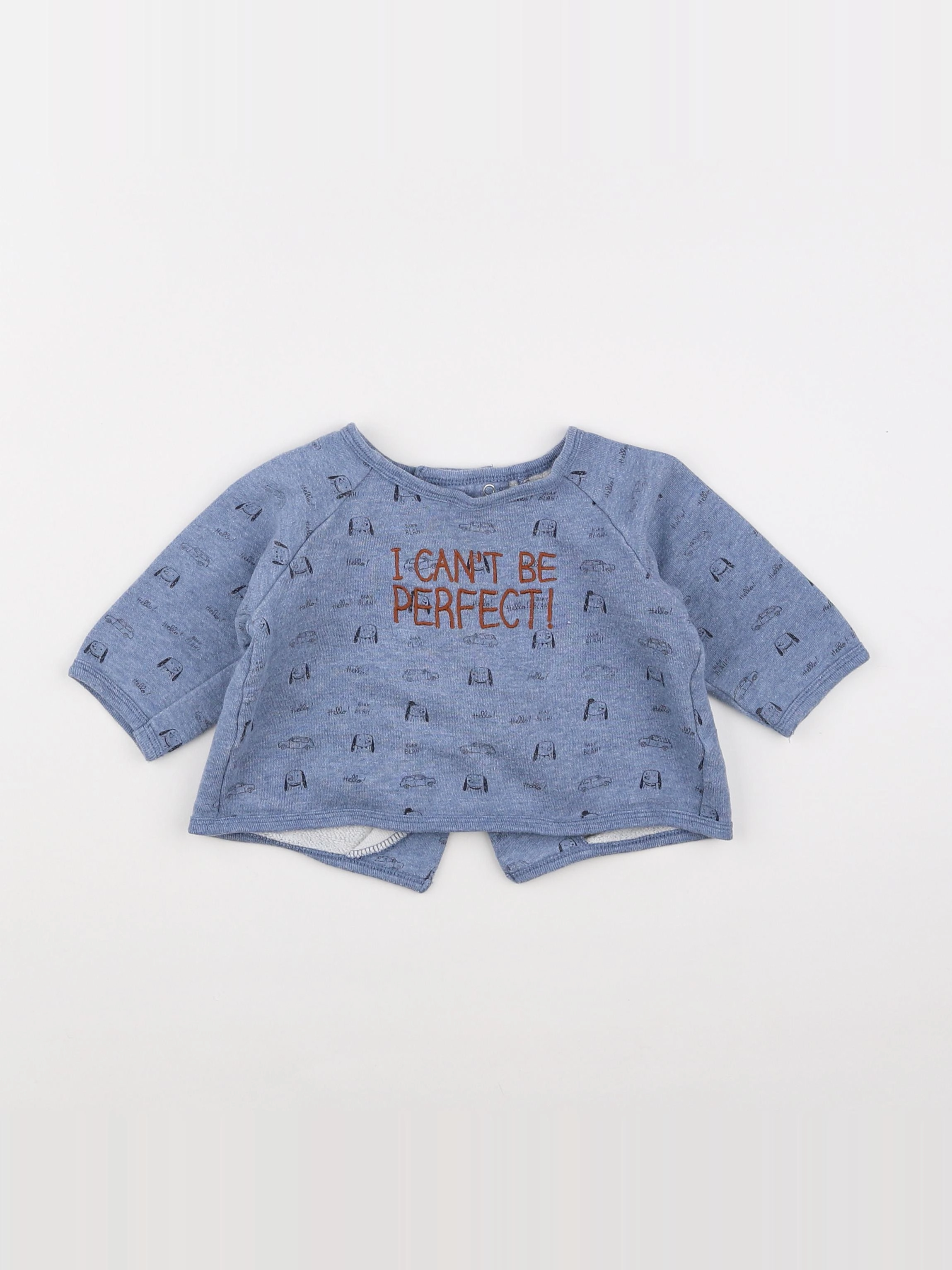 Boutchou - sweat bleu - 9 mois