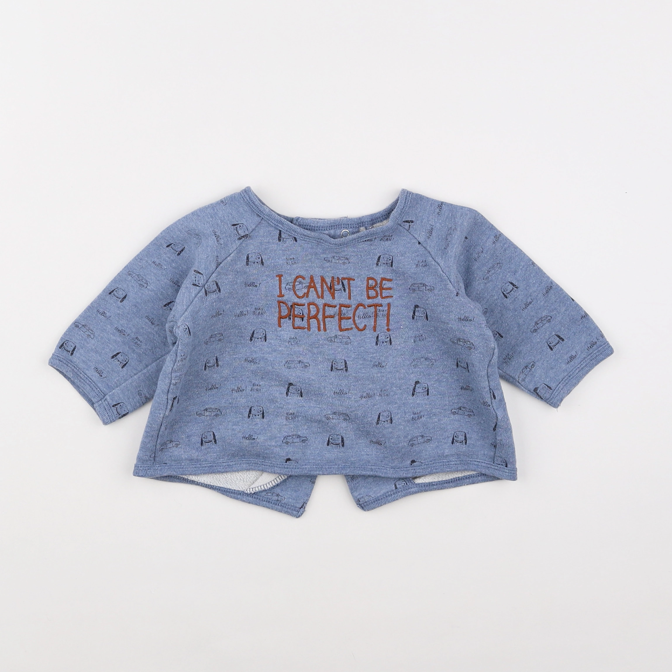 Boutchou - sweat bleu - 9 mois