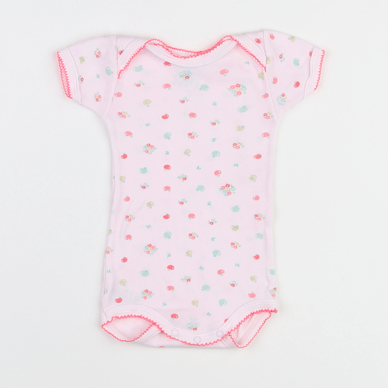 Petit Bateau - body rose - 3 mois