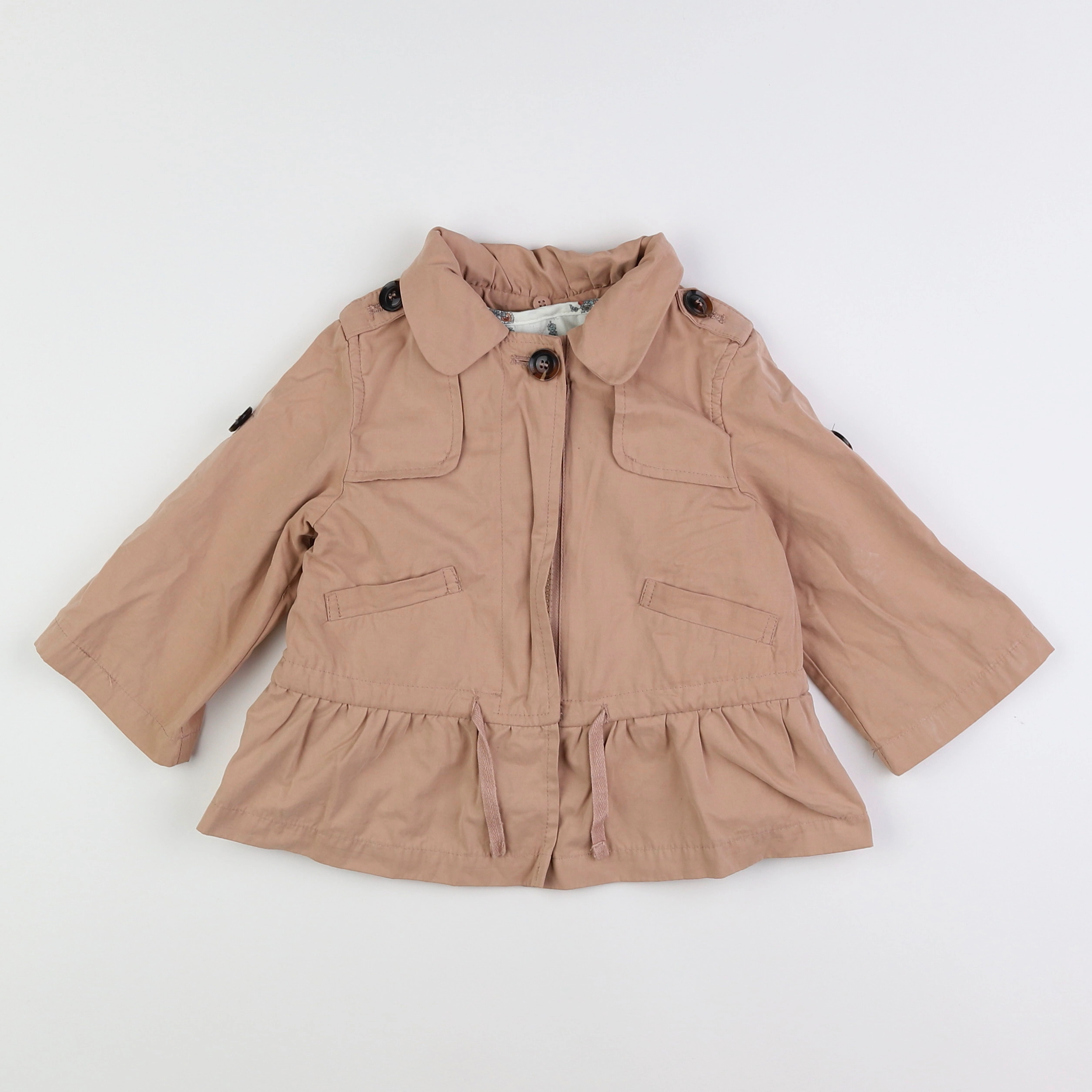 Zara - parka rose - 12/18 mois