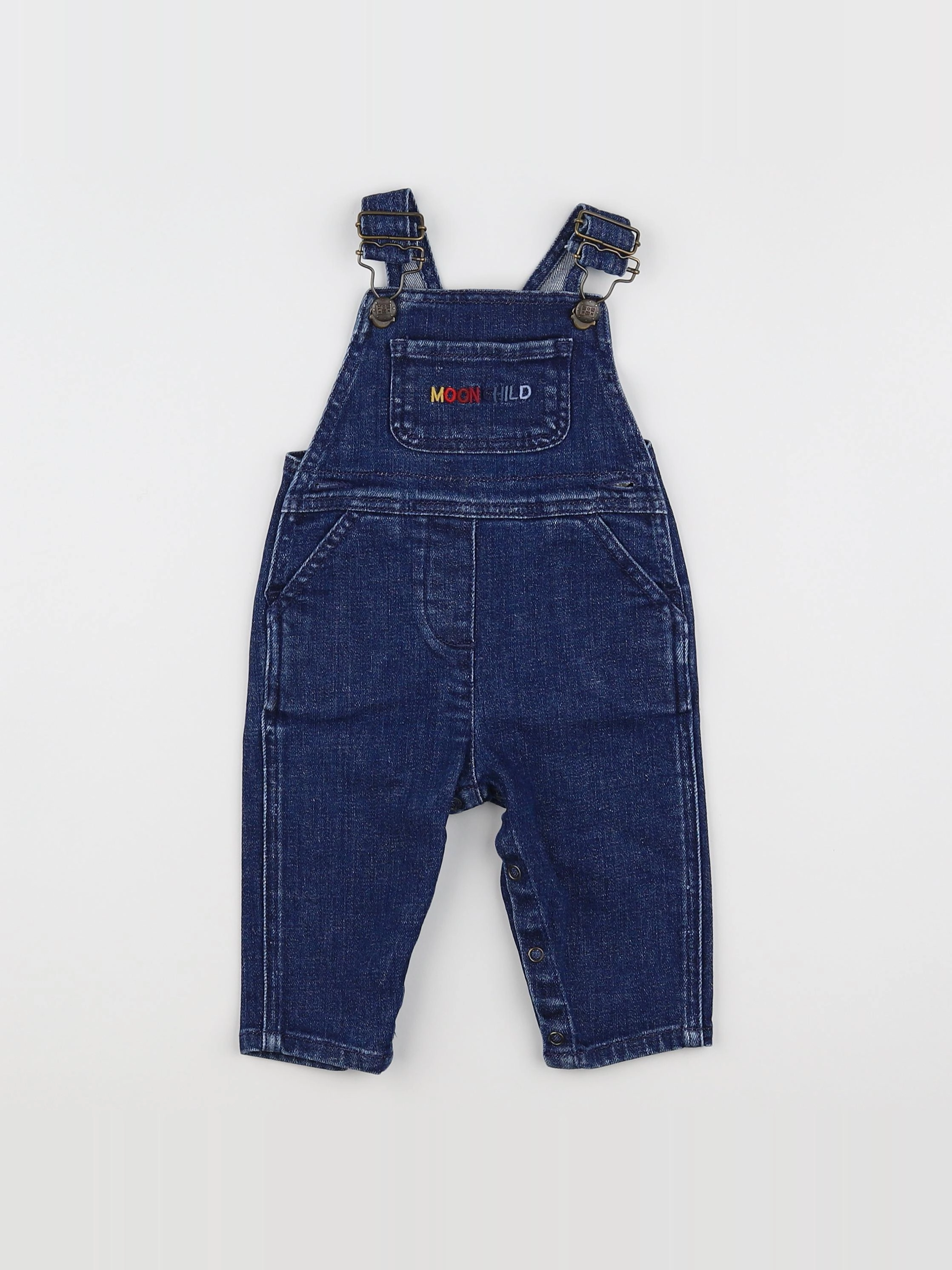 Bonton - salopette bleu, multicolore - 6 mois