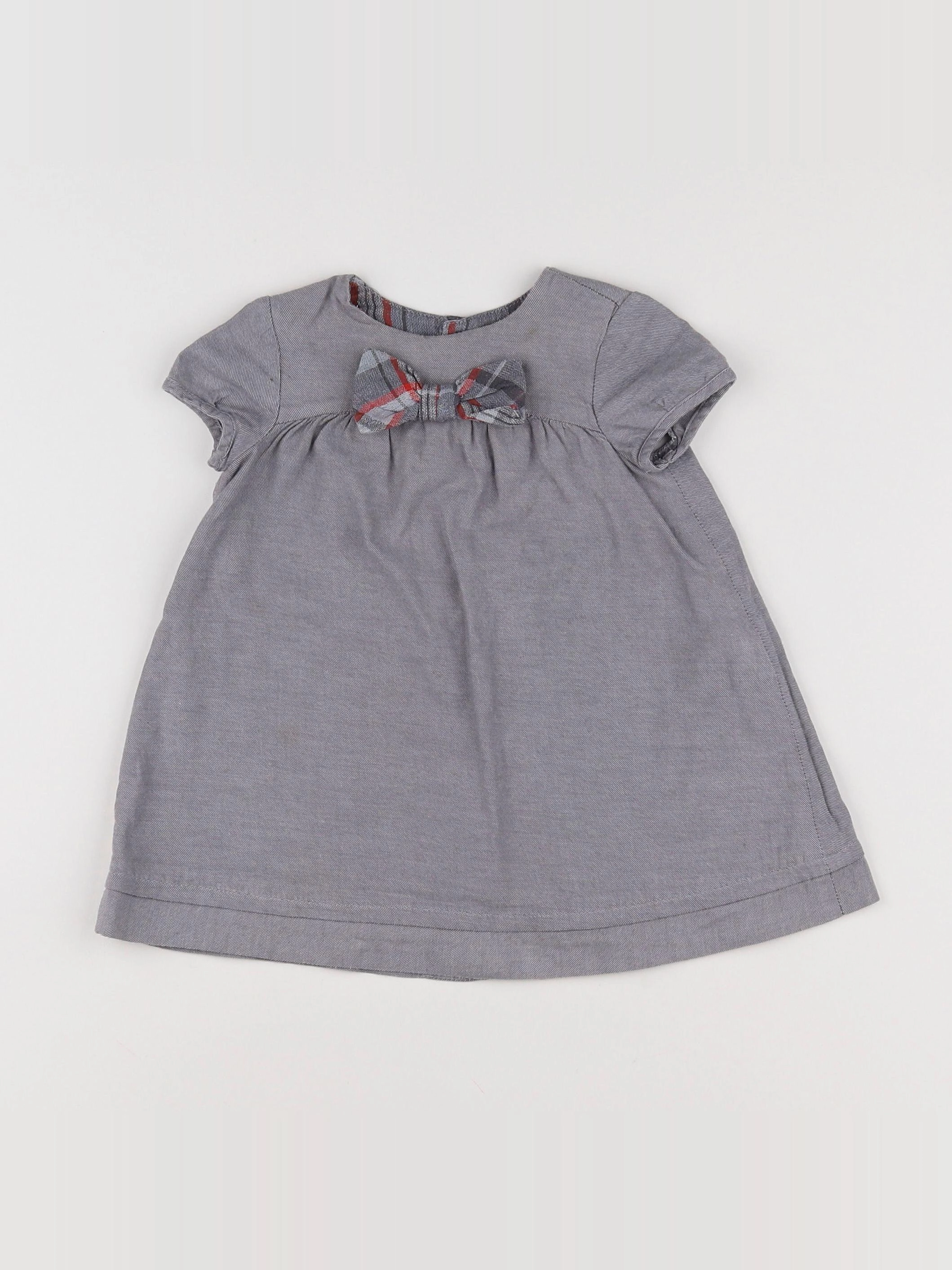 Zara - robe gris - 9/12 mois