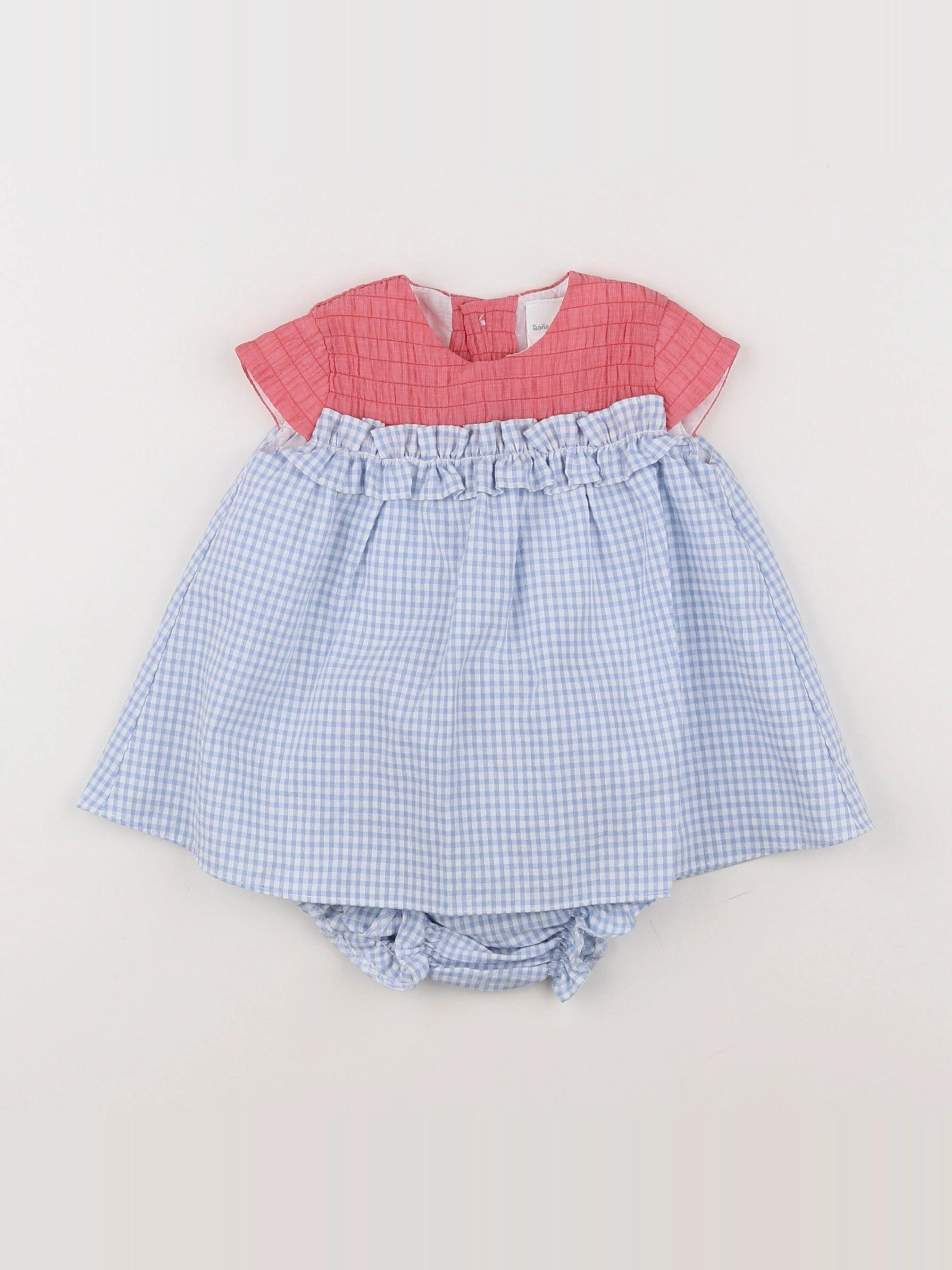 Dona Carmen - robe bleu, rose - 6 mois