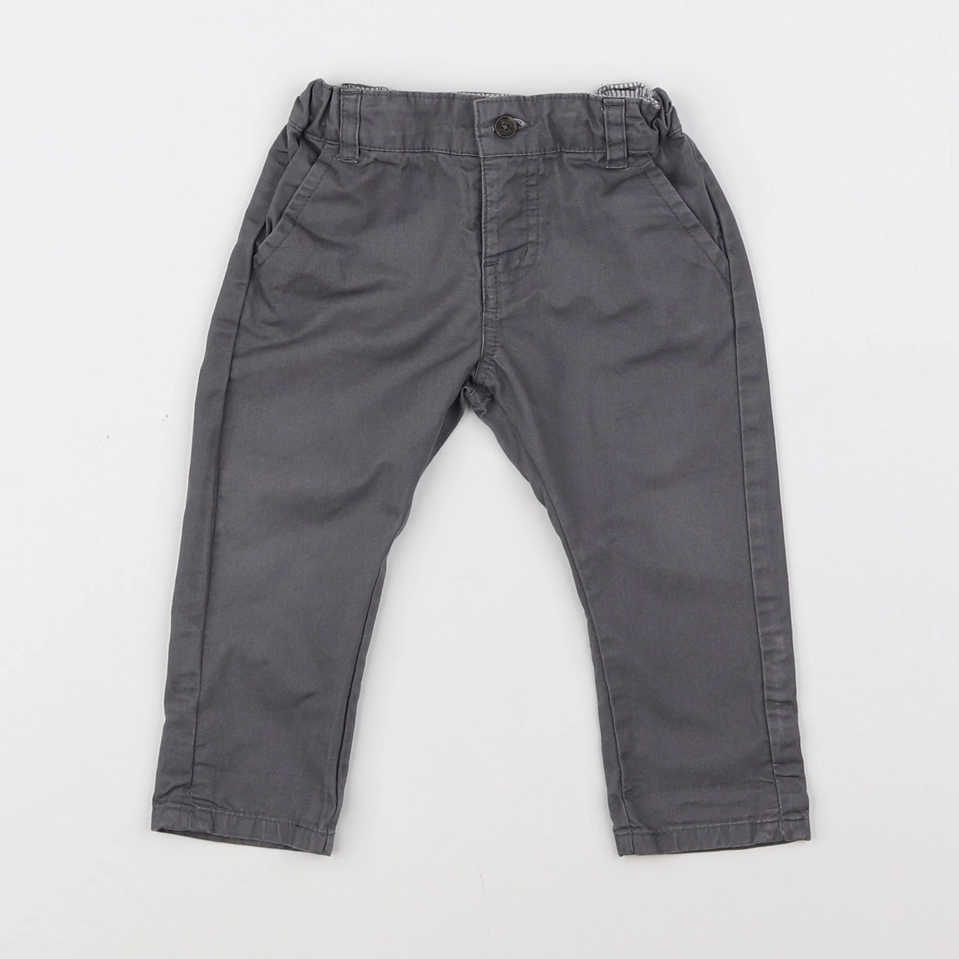 Vertbaudet - pantalon gris - 9 mois