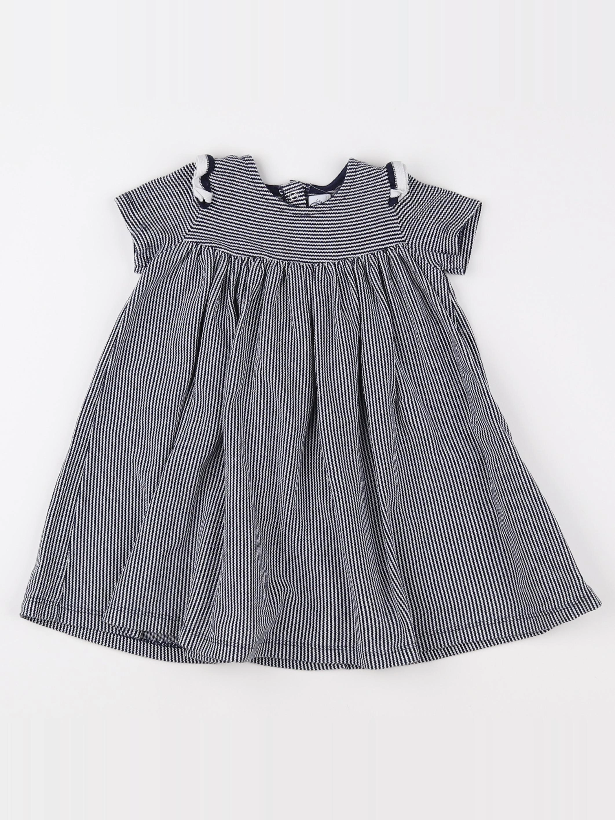 Petit Bateau - robe bleu - 18 mois