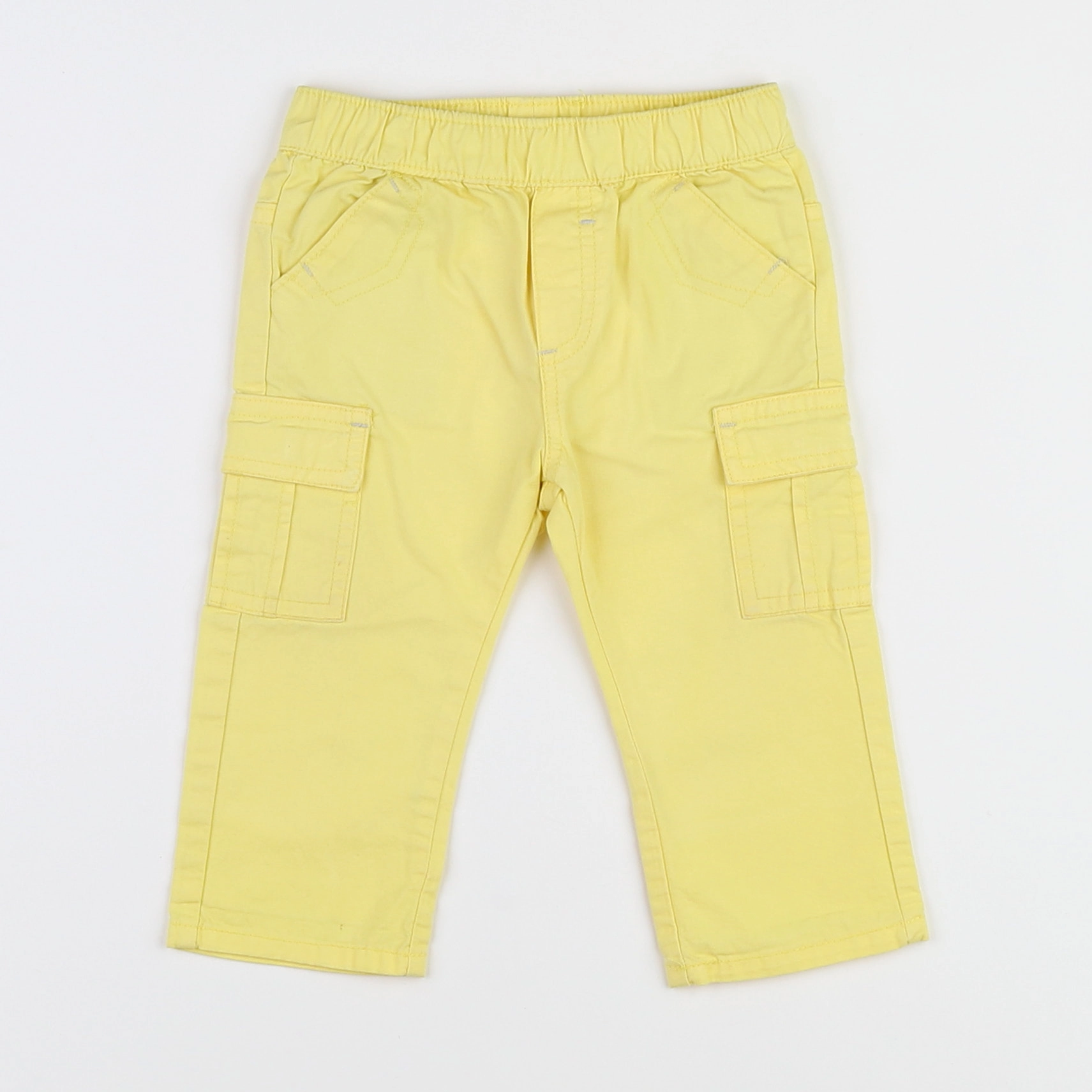 Vertbaudet - pantalon jaune - 12 mois