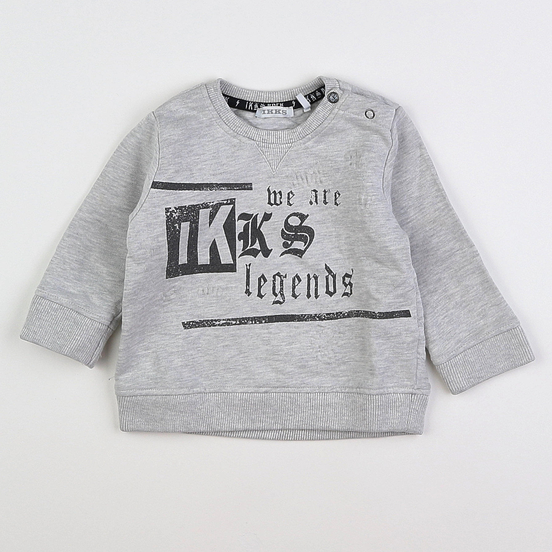 IKKS - sweat gris - 12 mois