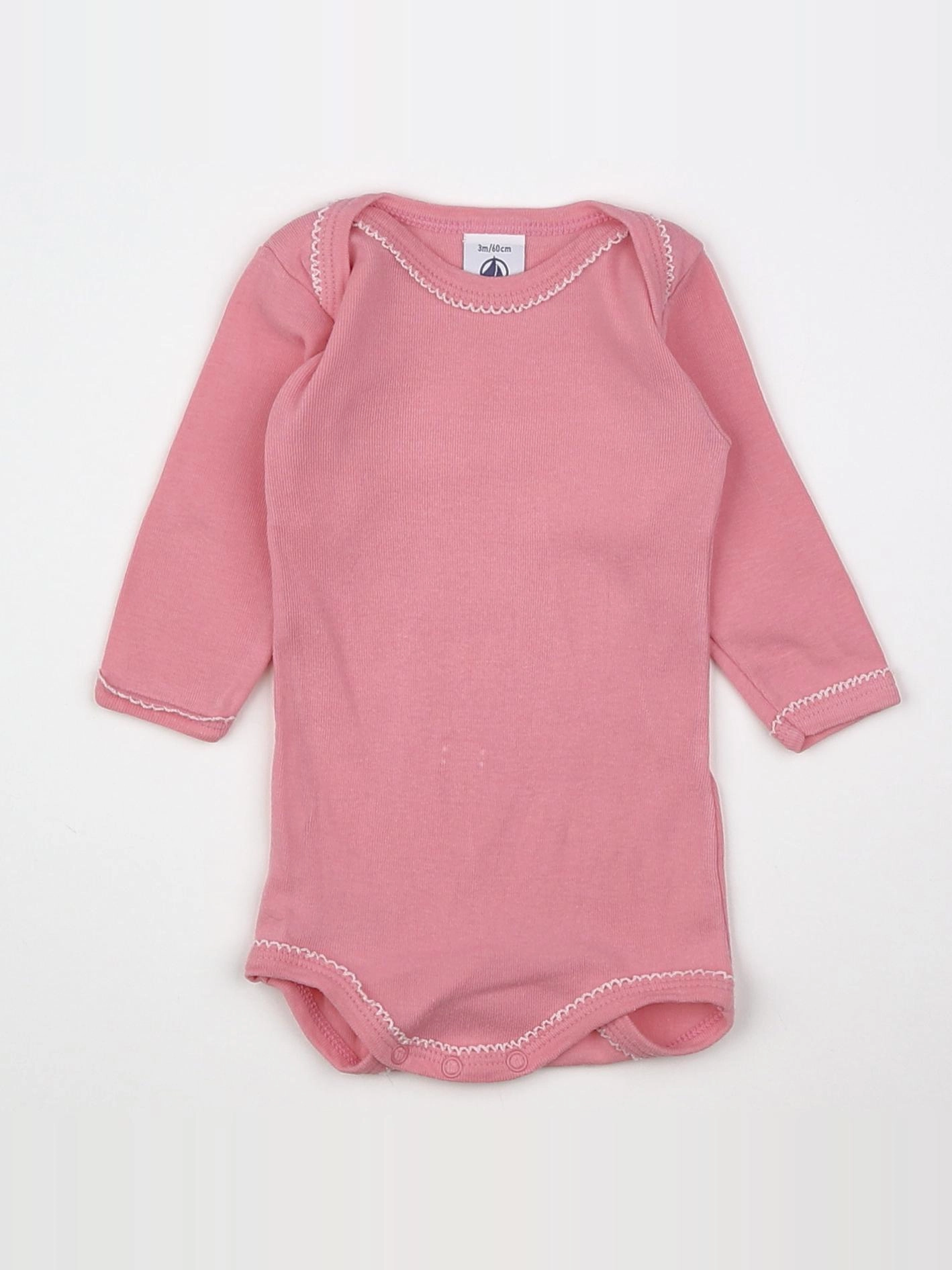 Petit Bateau - body rose - 3 mois