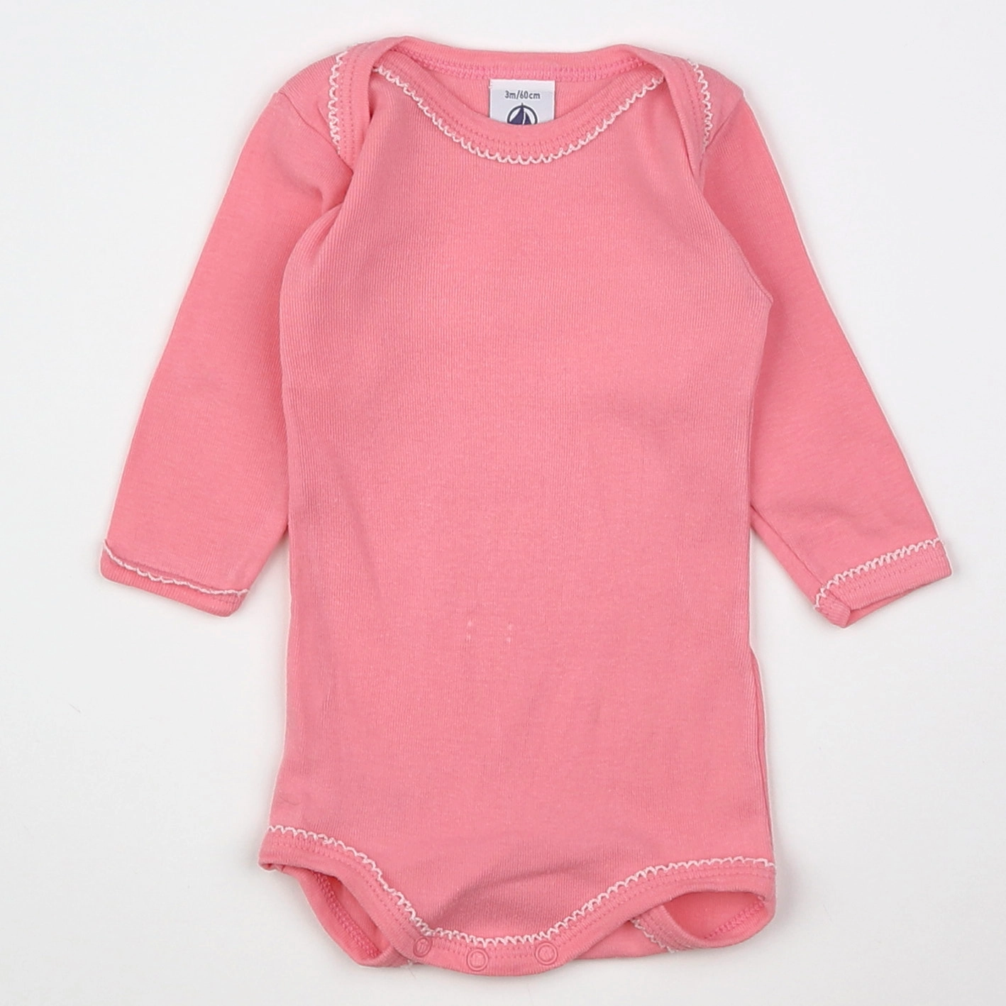 Petit Bateau - body rose - 3 mois