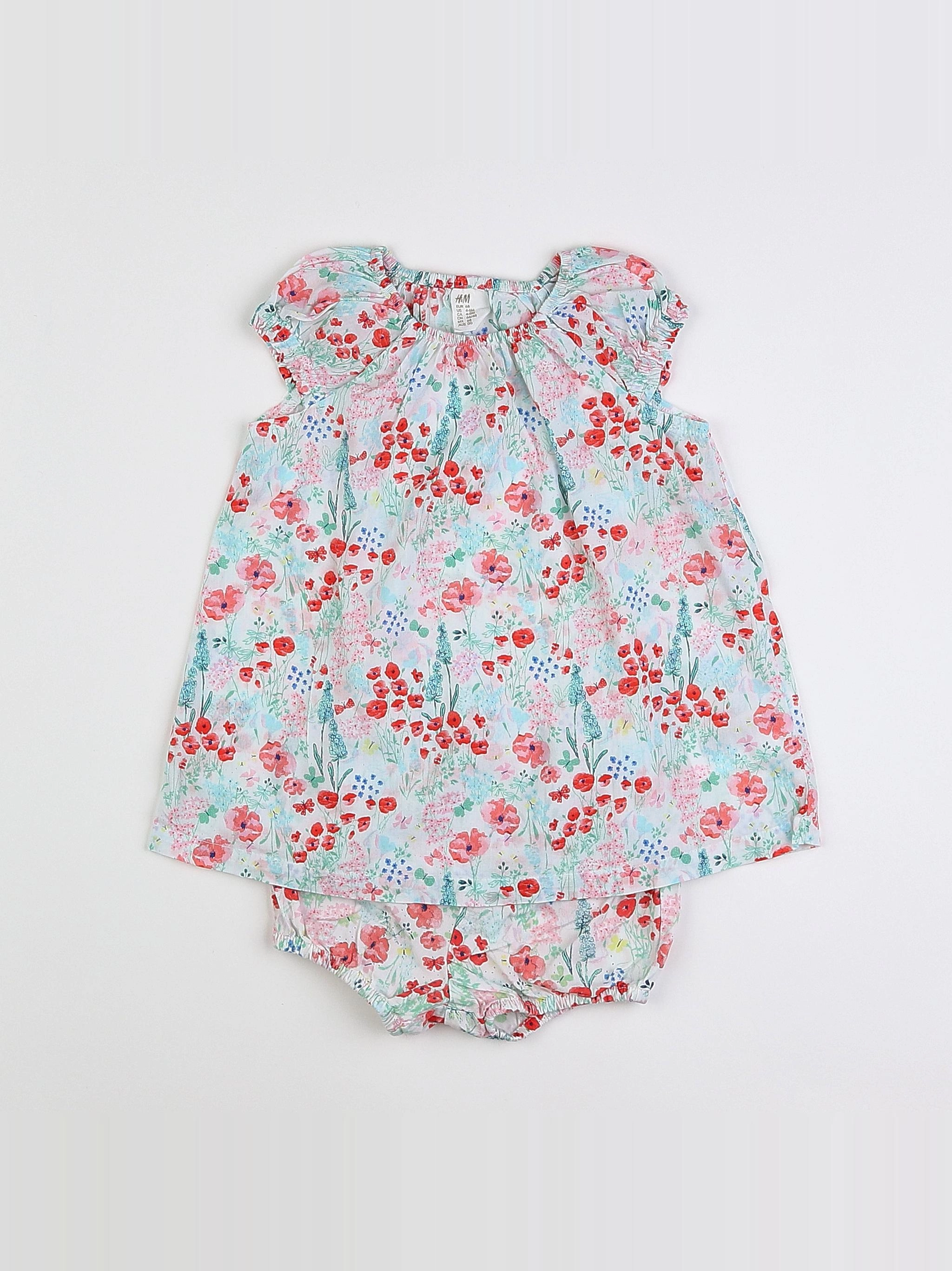 H&M - robe multicolore - 3/6 mois