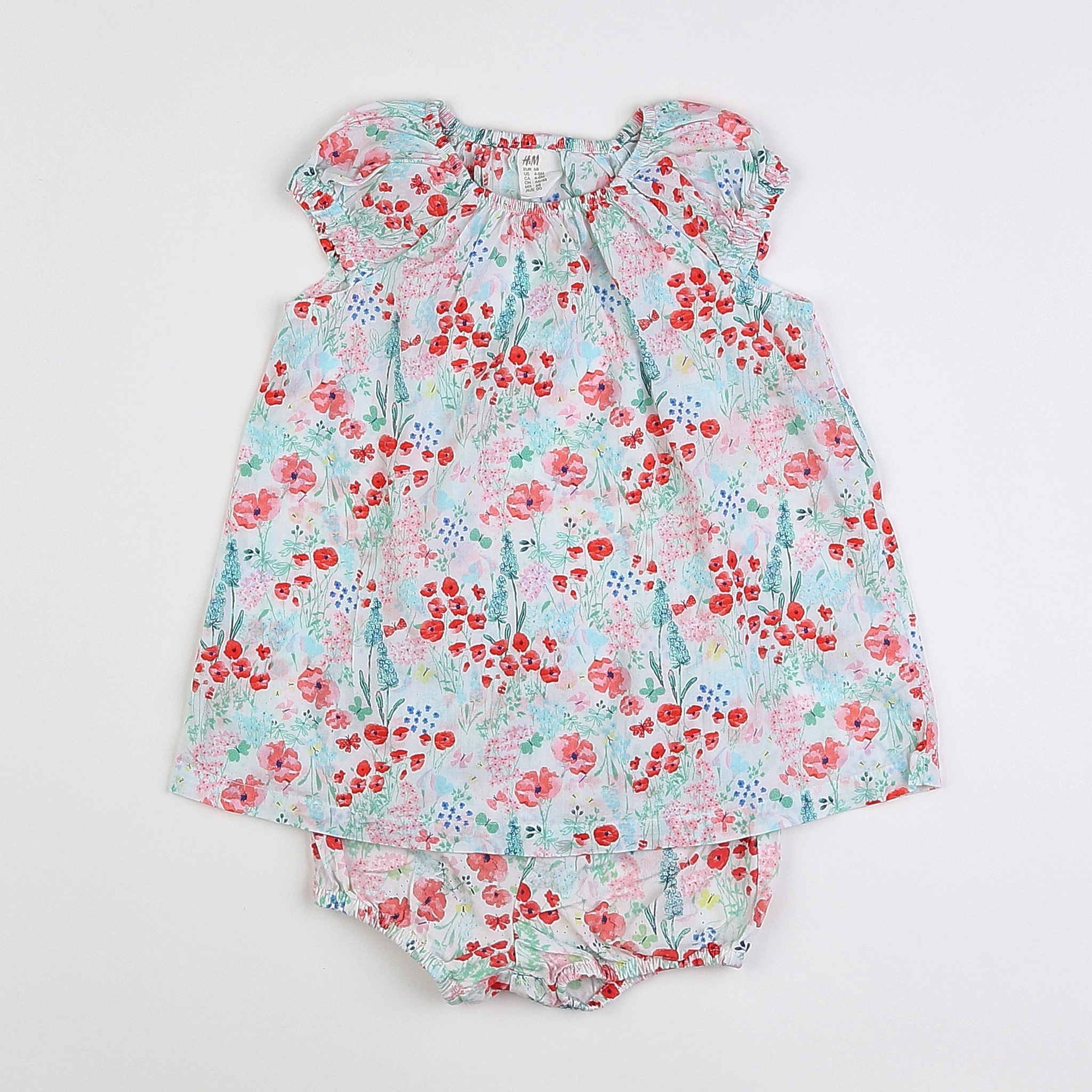 H&M - robe multicolore - 3/6 mois