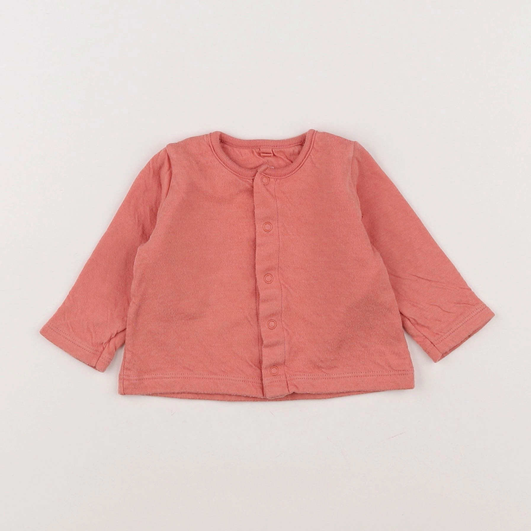 Petit Bateau - gilet rose - 6 mois