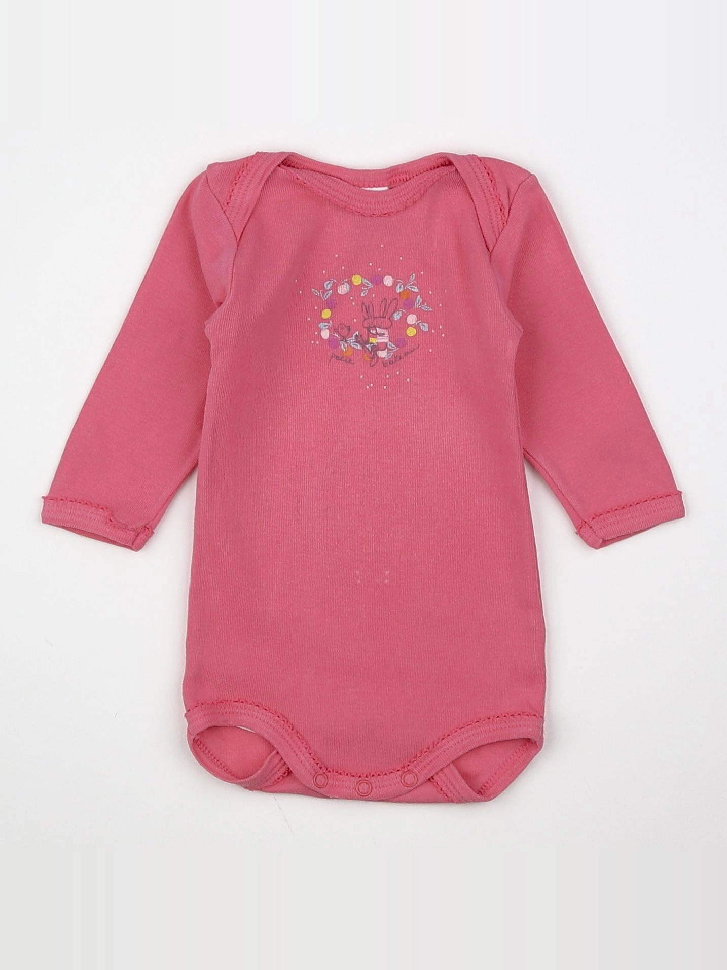 Petit Bateau - body rose - 3 mois