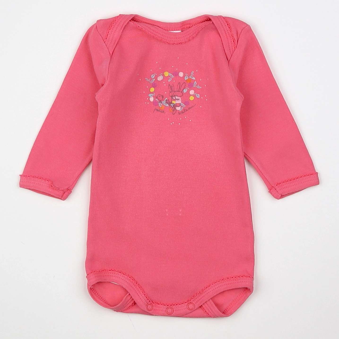 Petit Bateau - body rose - 3 mois