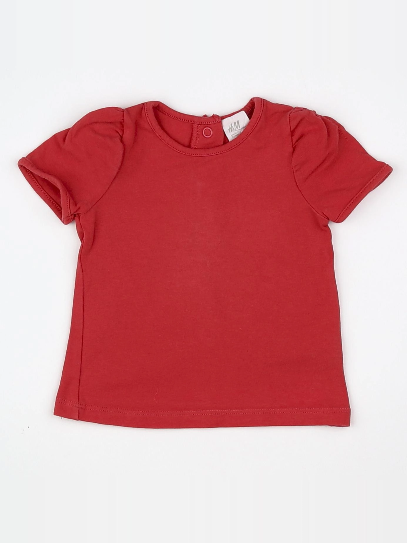 H&M - tee-shirt rouge - 4/6 mois