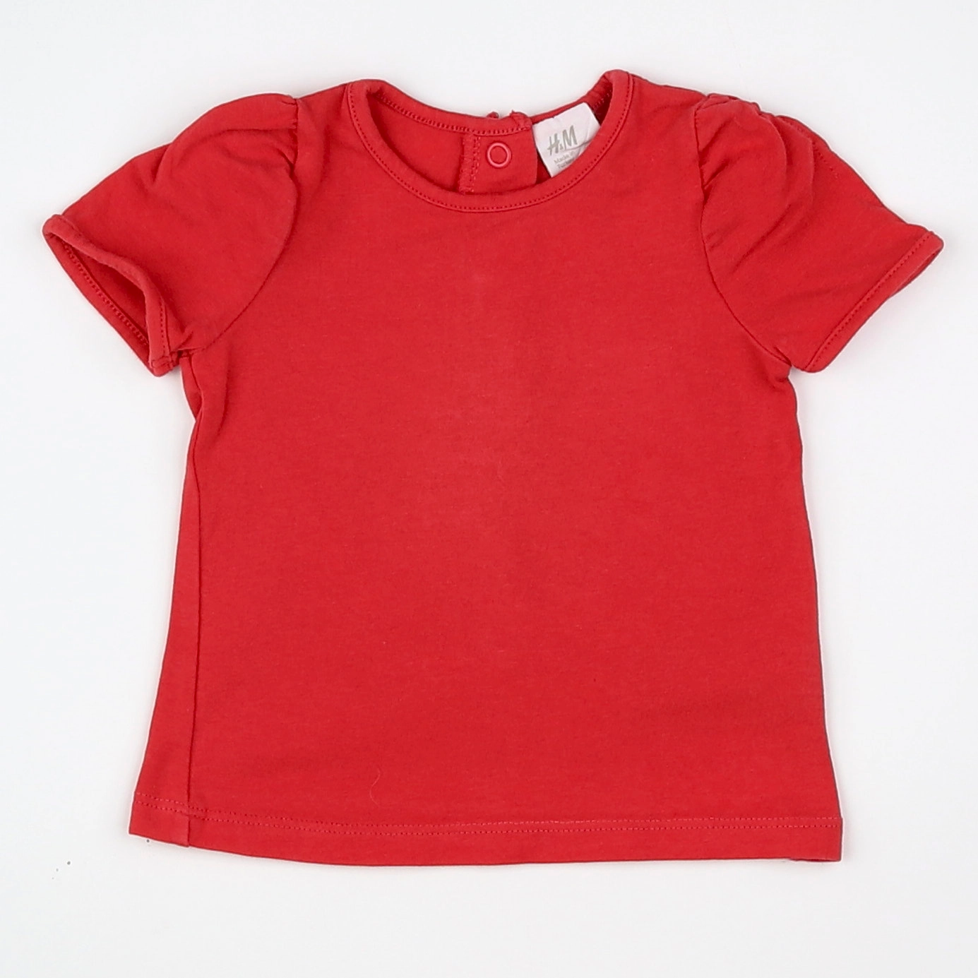 H&M - tee-shirt rouge - 4/6 mois
