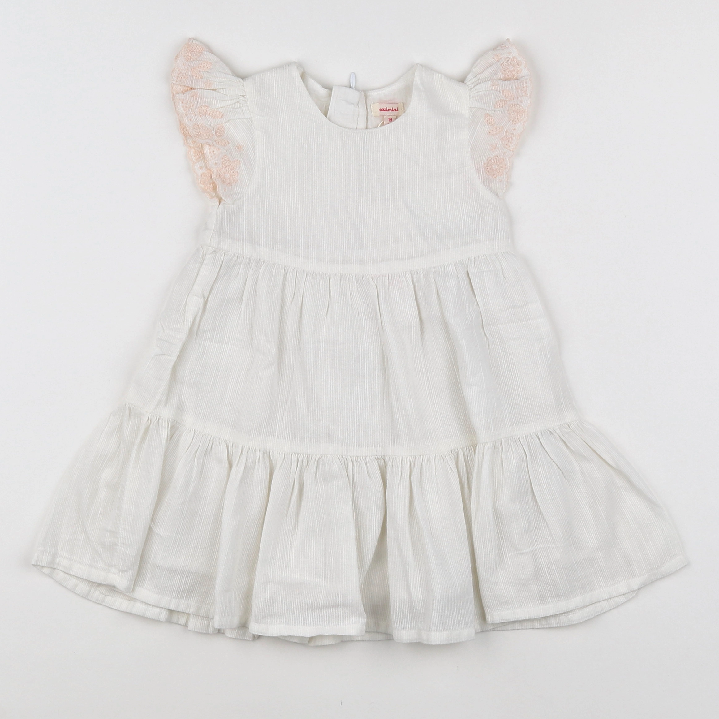 Catimini - robe blanc (état neuf) - 18 mois