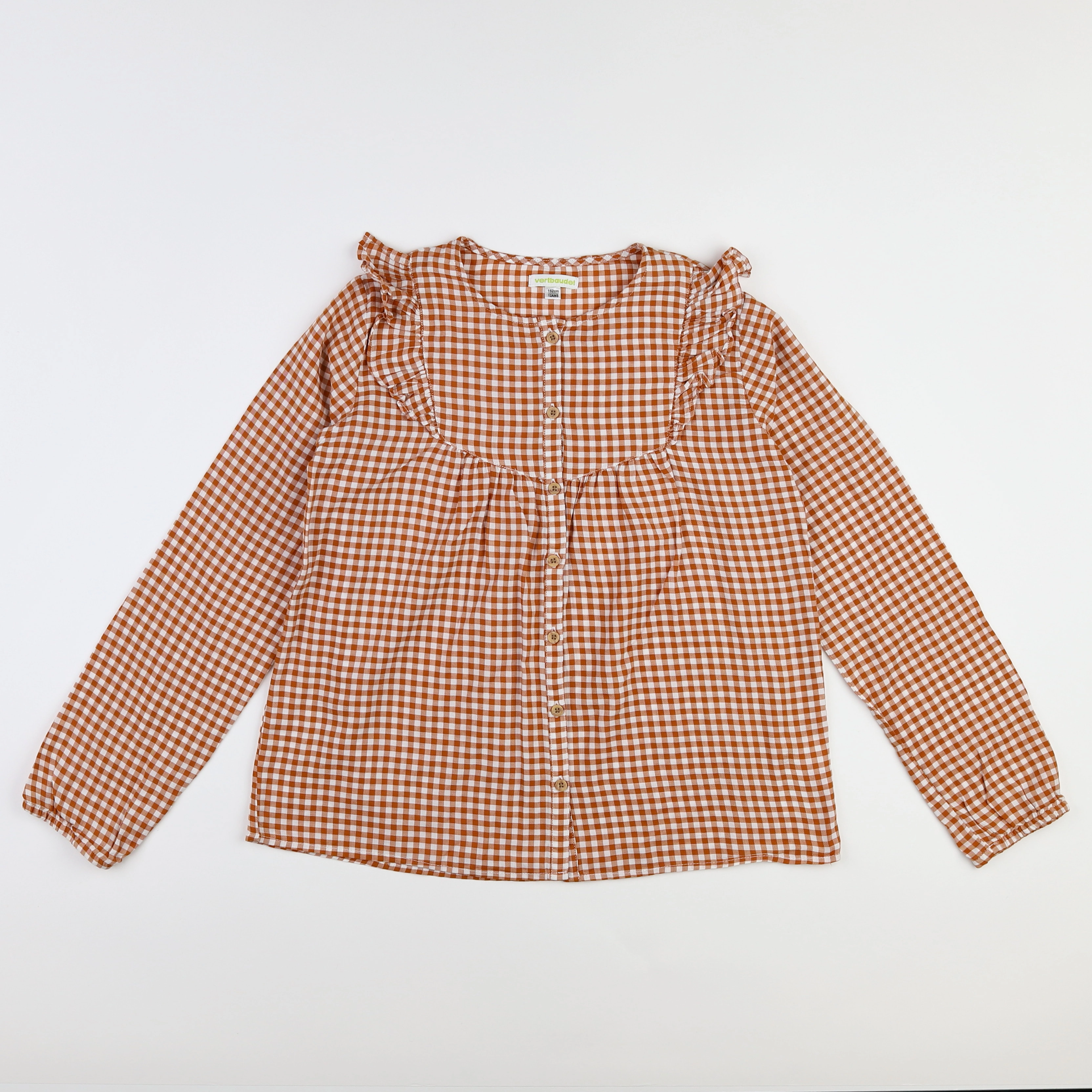 Vertbaudet - blouse beige, marron - 12 ans