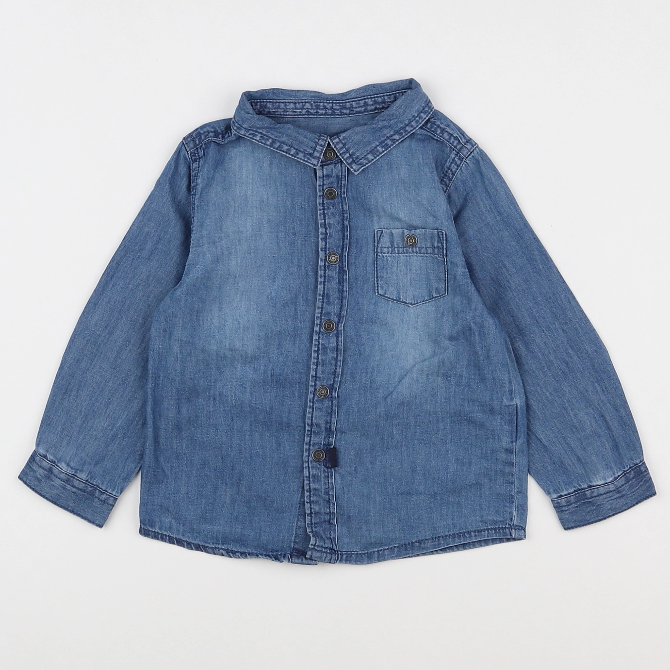 Vertbaudet - chemise bleu - 2 ans