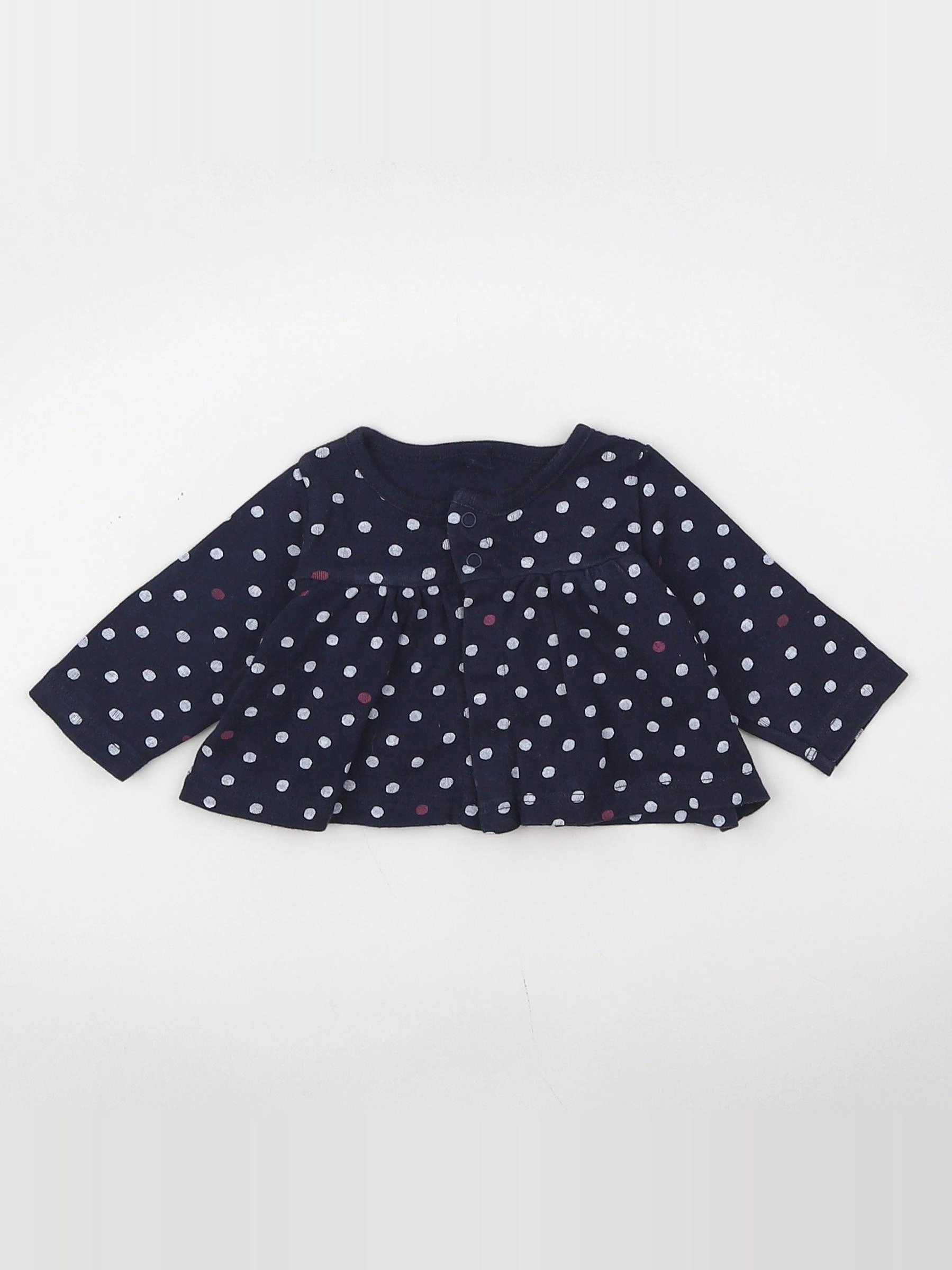Petit Bateau - sweat bleu - 1 mois