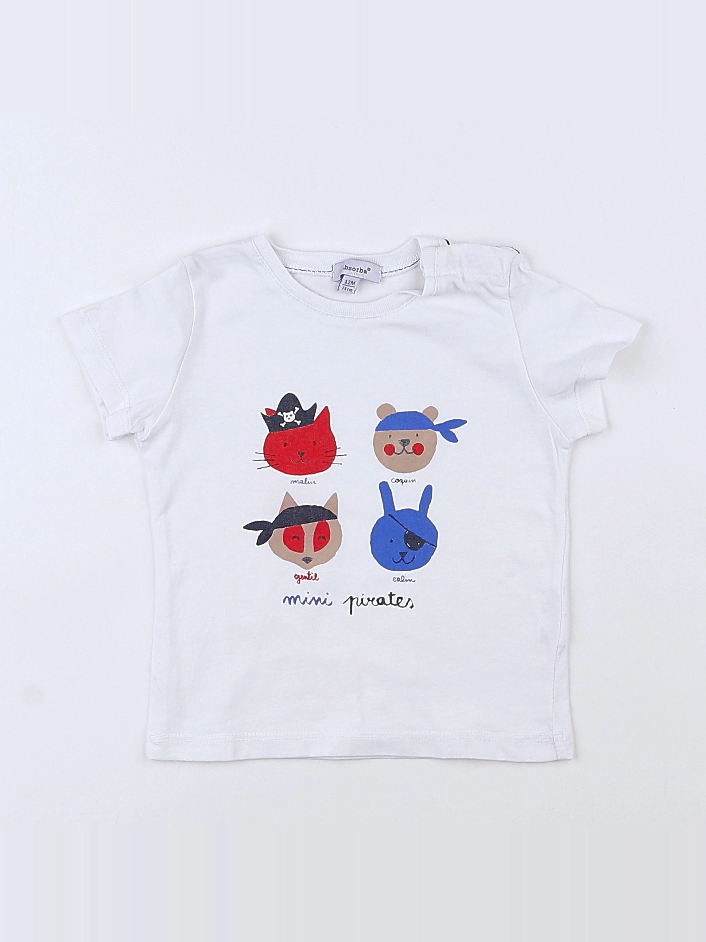 Absorba - tee-shirt blanc - 12 mois