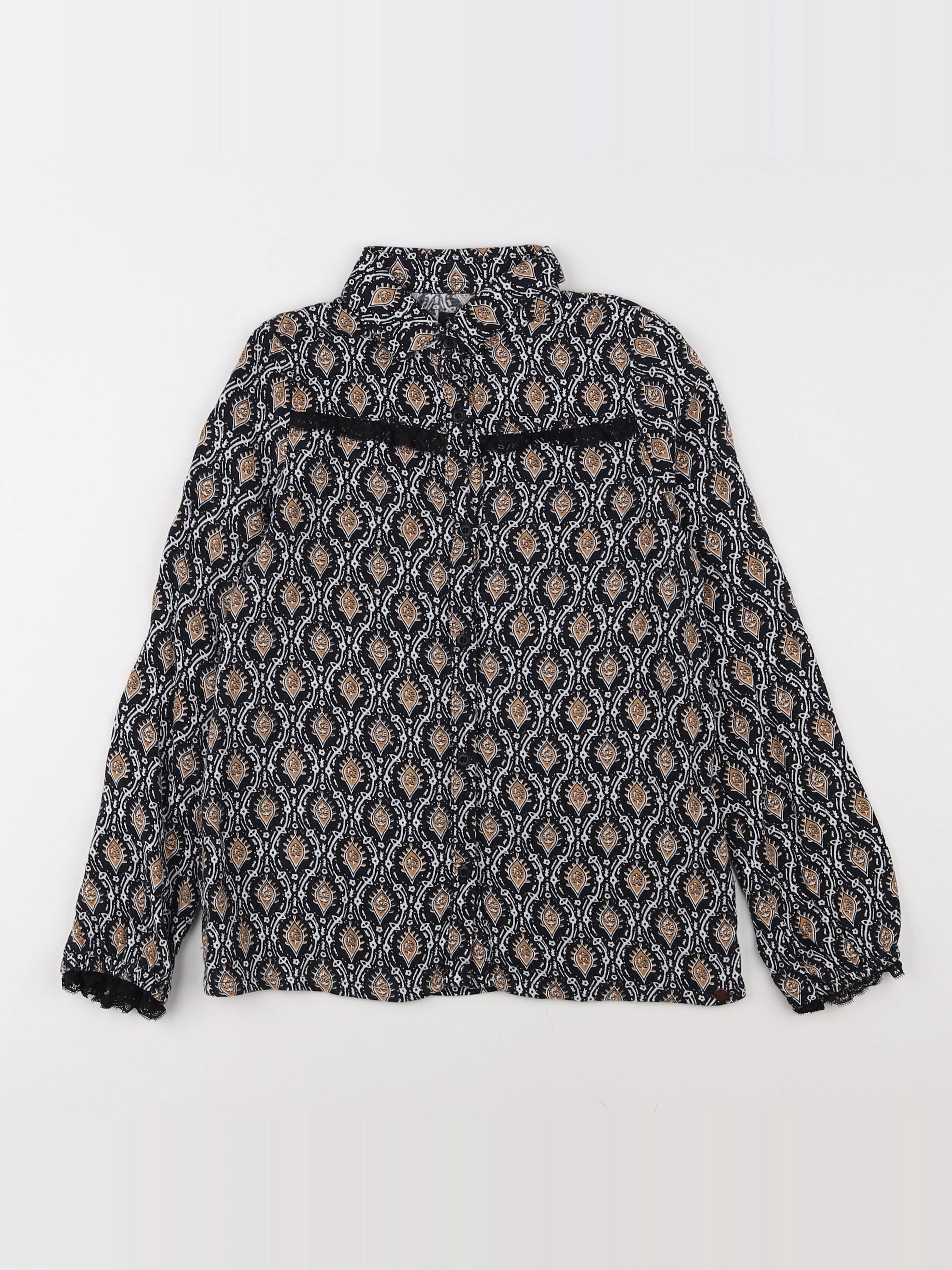 IKKS - blouse noir, marron - 6 ans
