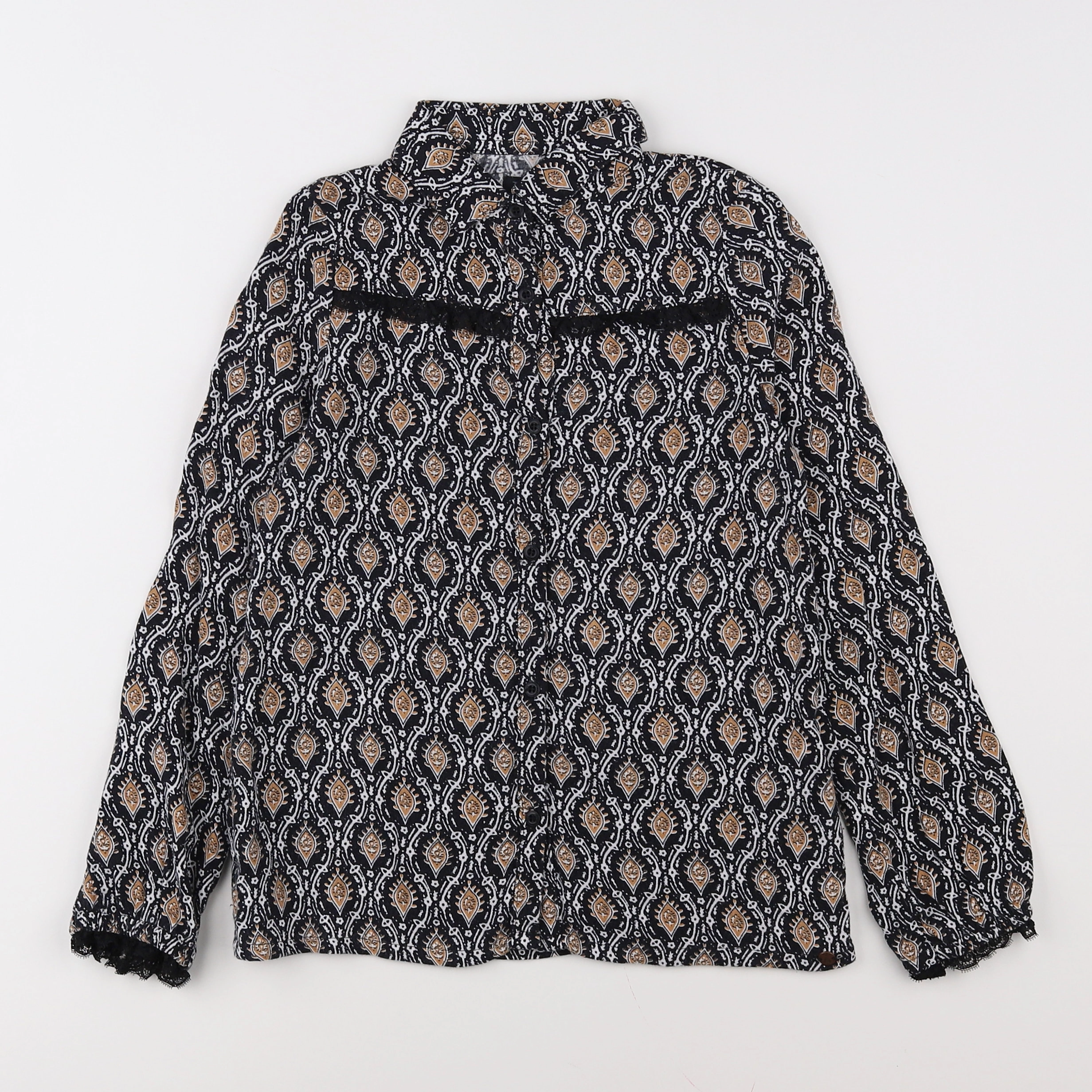 IKKS - blouse noir, marron - 6 ans
