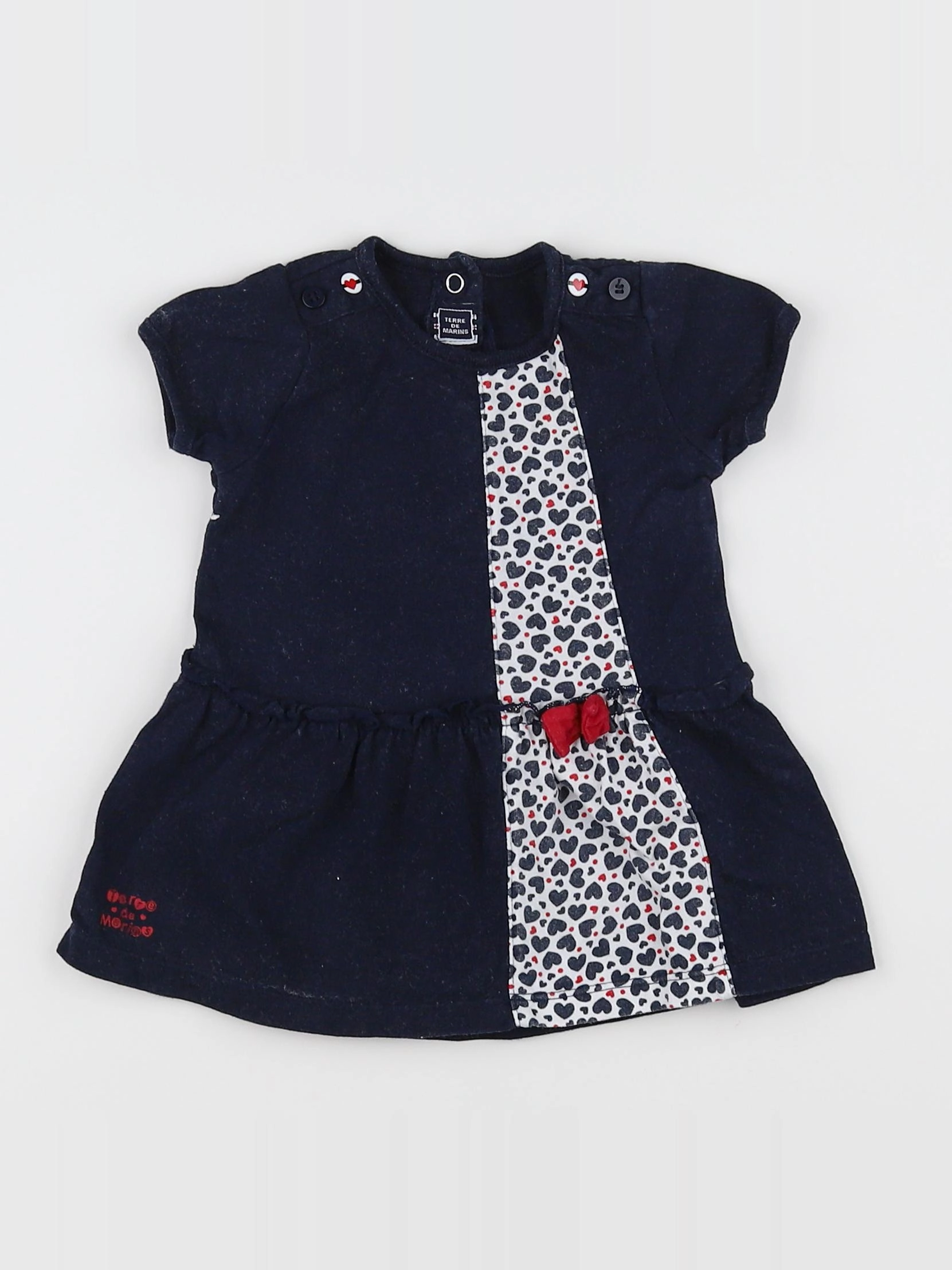 Terre de marins - robe bleu, blanc - 6 mois