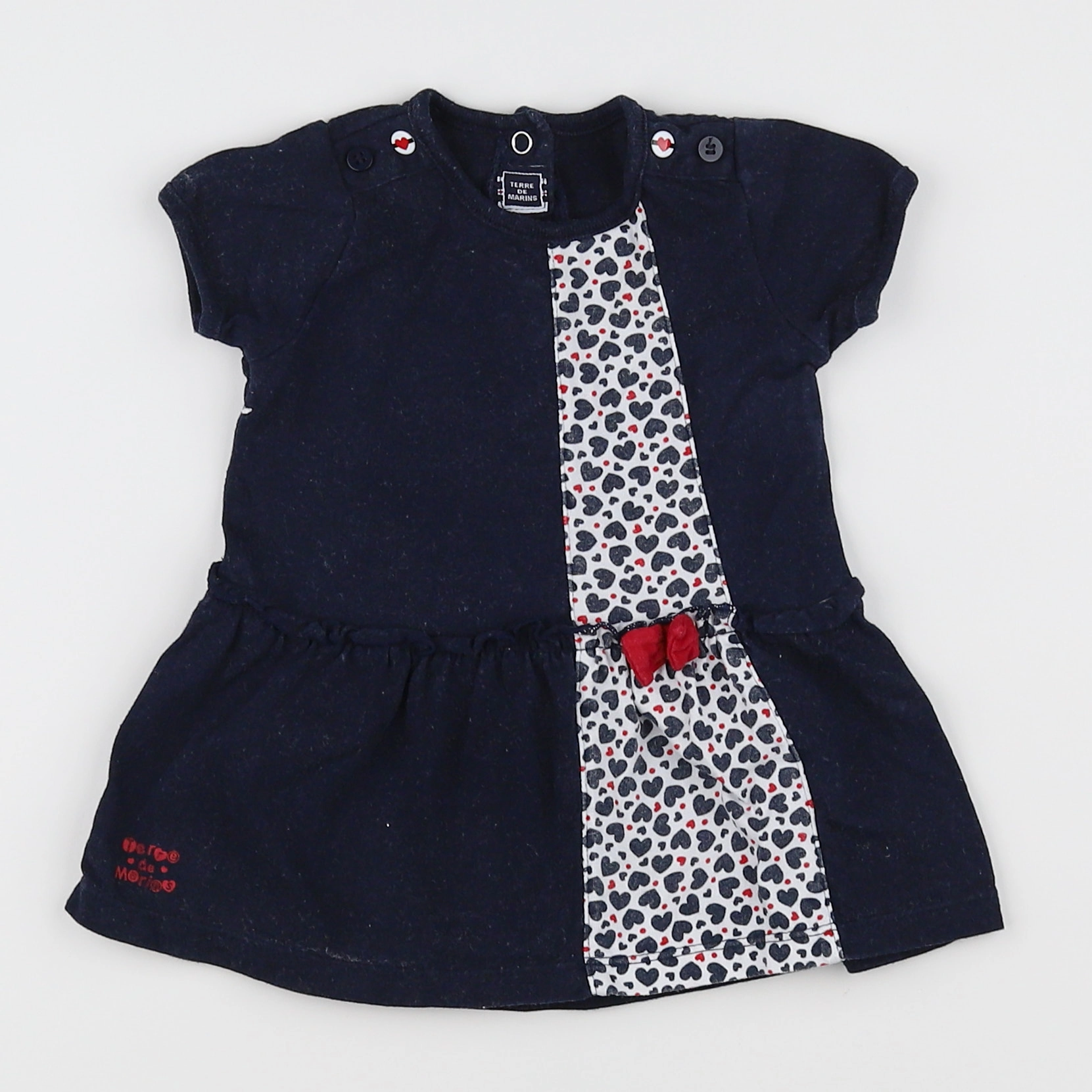 Terre de marins - robe bleu, blanc - 6 mois