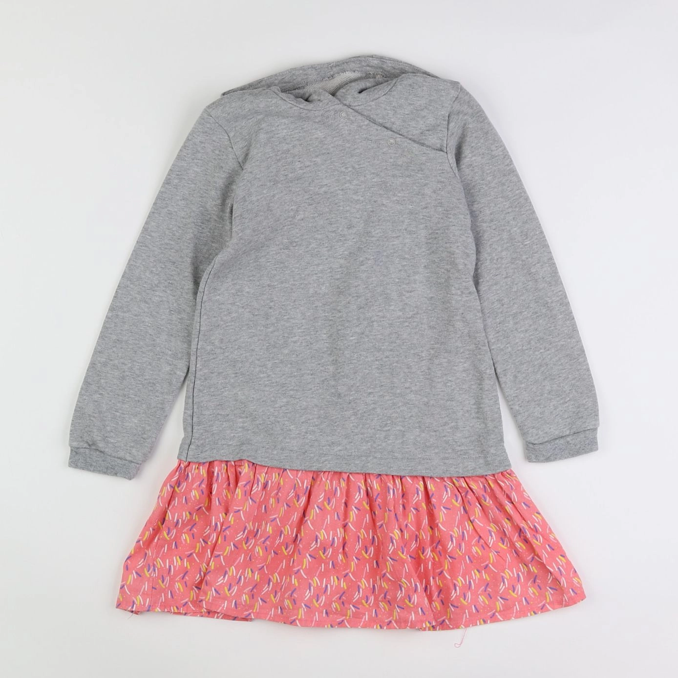 Vertbaudet - robe gris - 8 ans