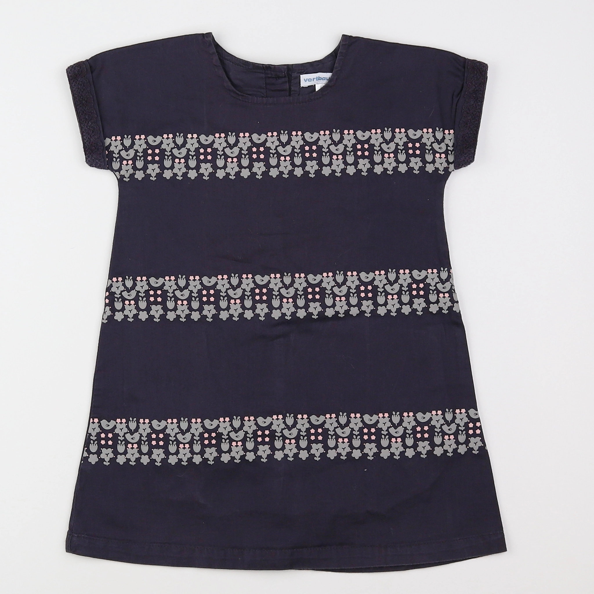 Vertbaudet - robe gris - 2 ans