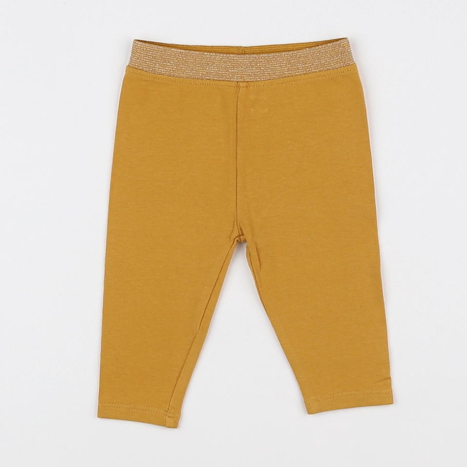 Vertbaudet - legging jaune, or - 3 mois