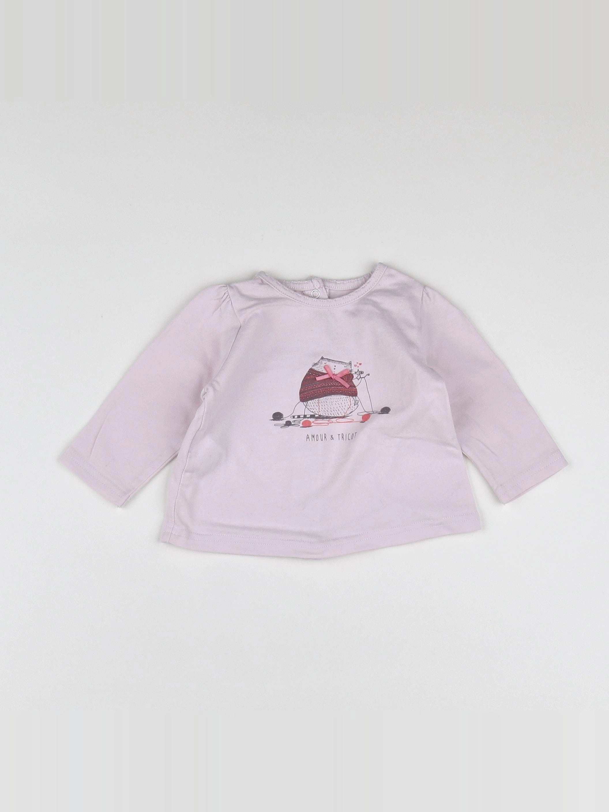 Tape à l'oeil - tee-shirt rose - 6 mois